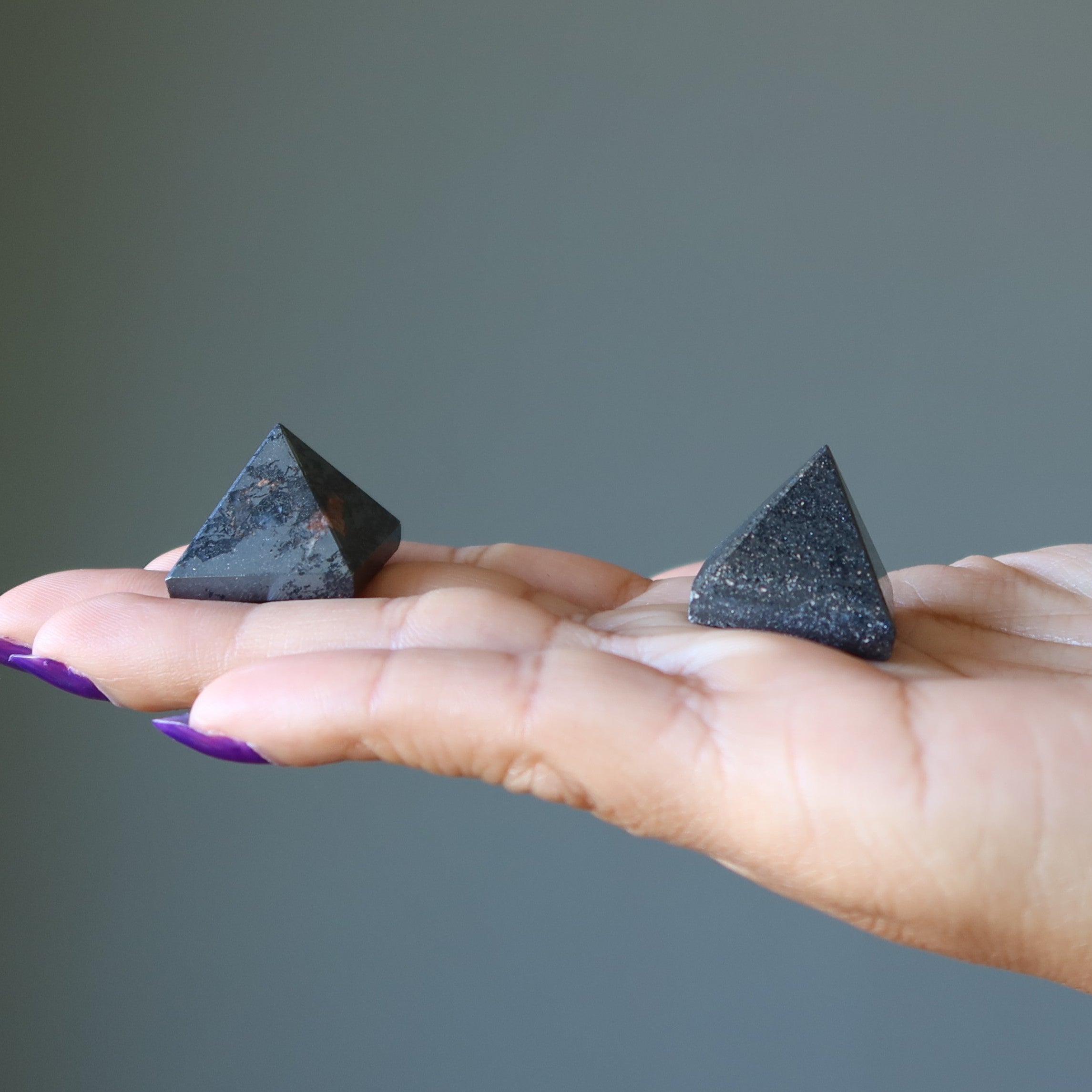 Hematite Pyramid Earth Silver Spirit Stone