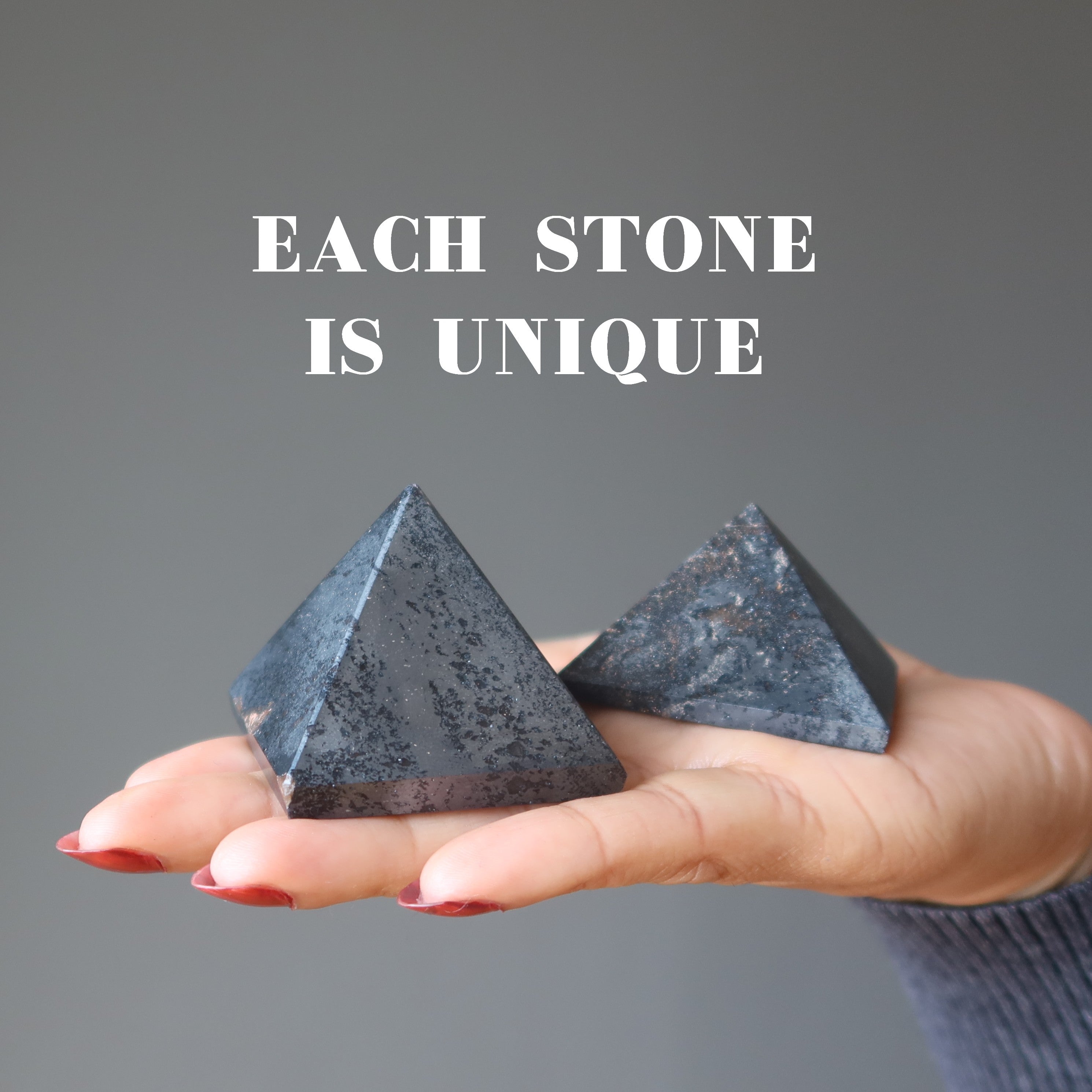 Hematite Pyramid Earth Silver Spirit Stone