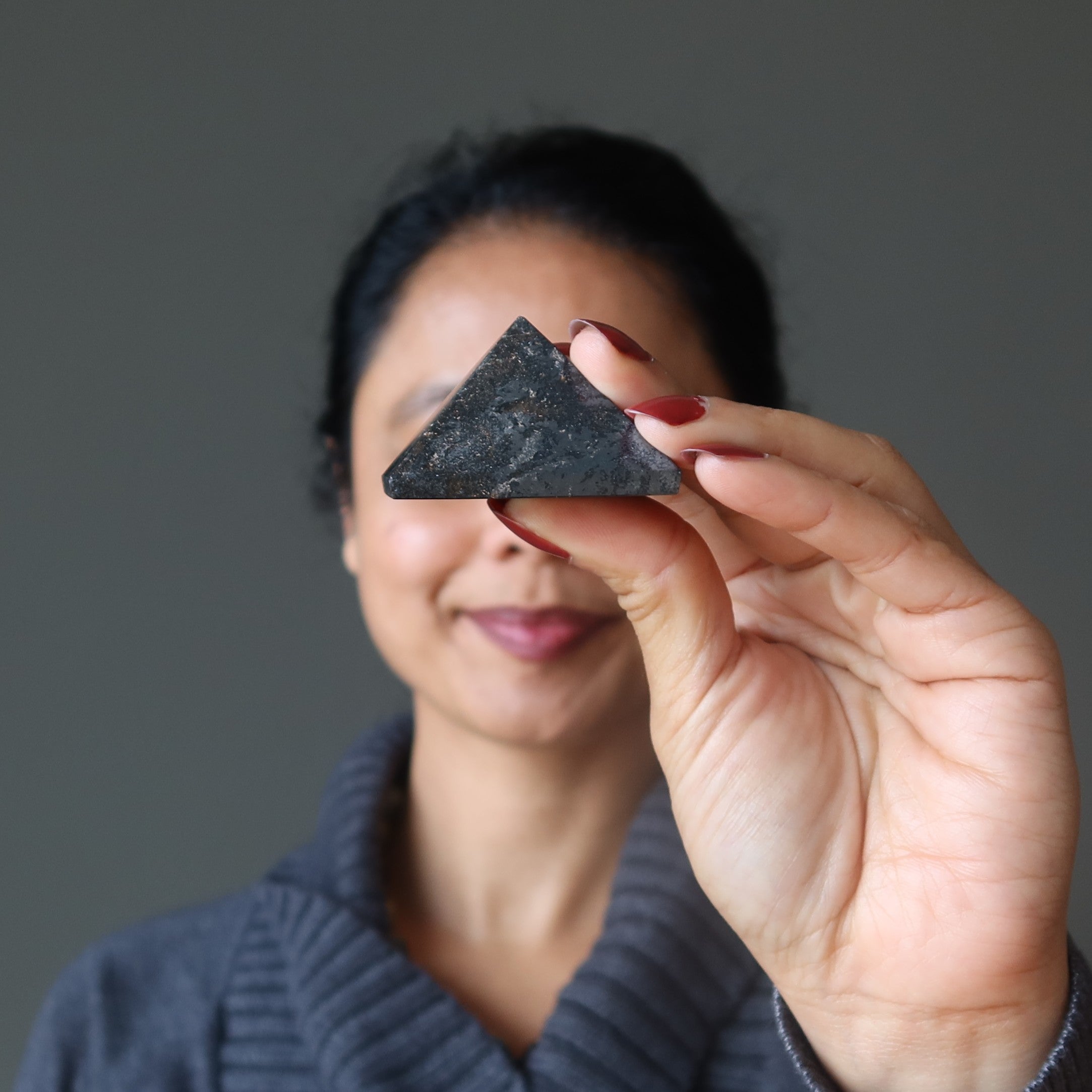 Hematite Pyramid Earth Silver Spirit Stone