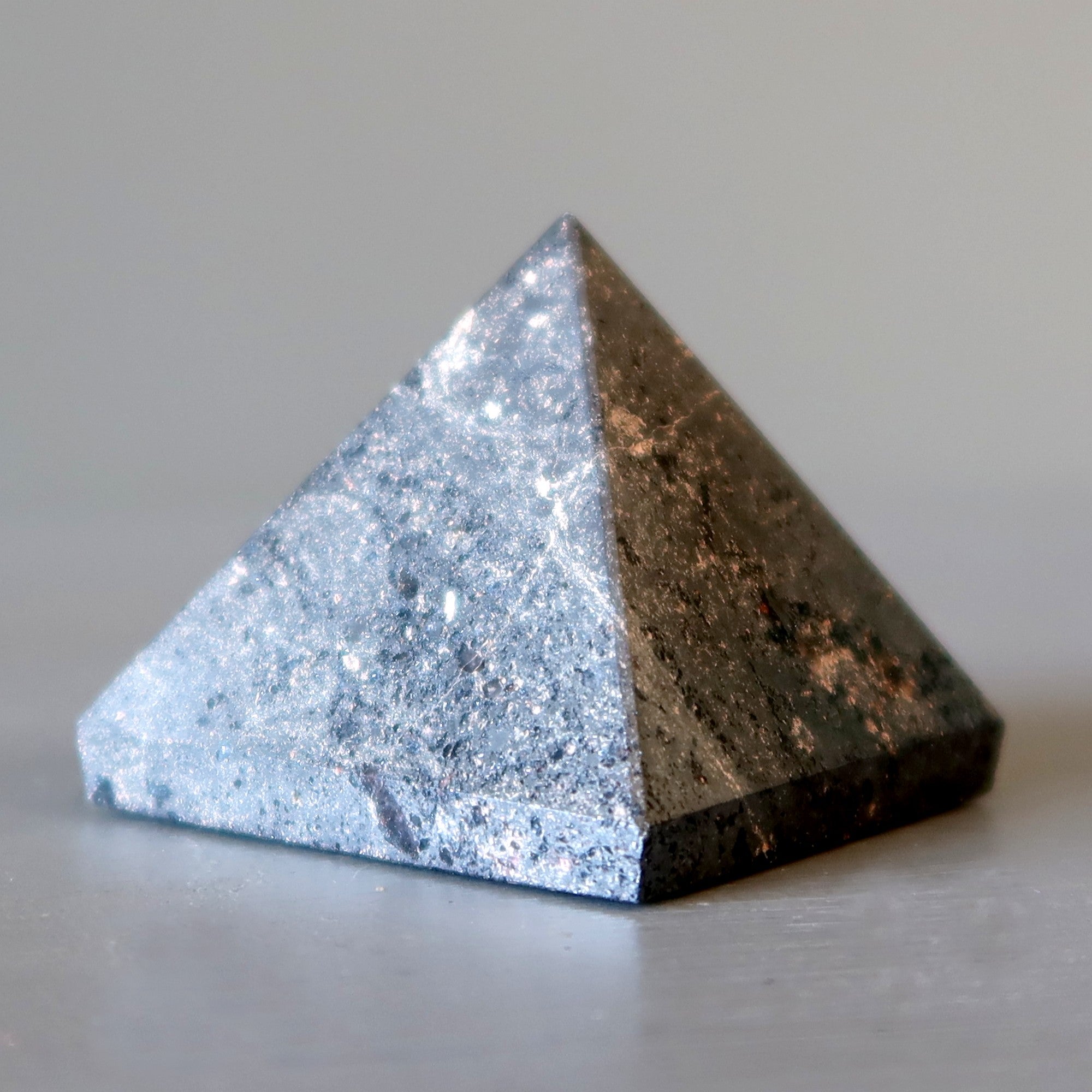 Hematite Pyramid Earth Silver Spirit Stone