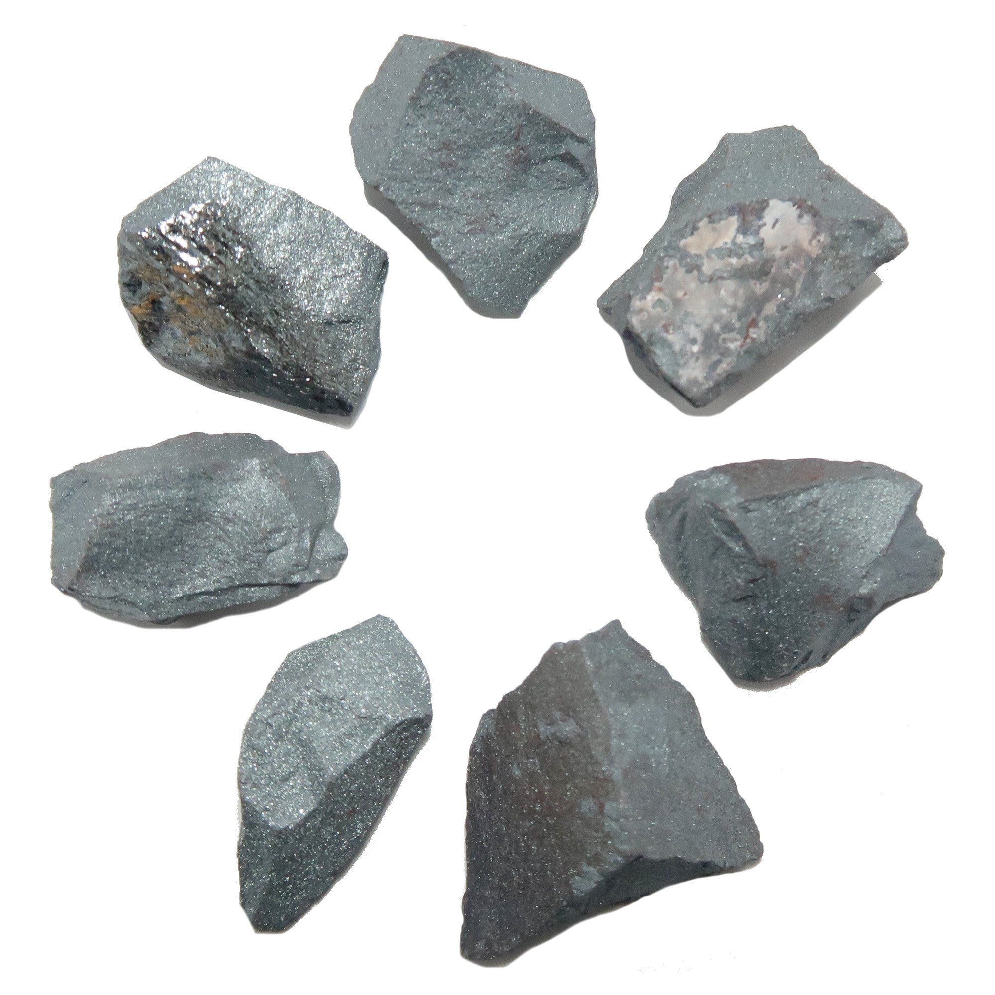 Hematite Raw Crystal Set Silver Superpower Stones