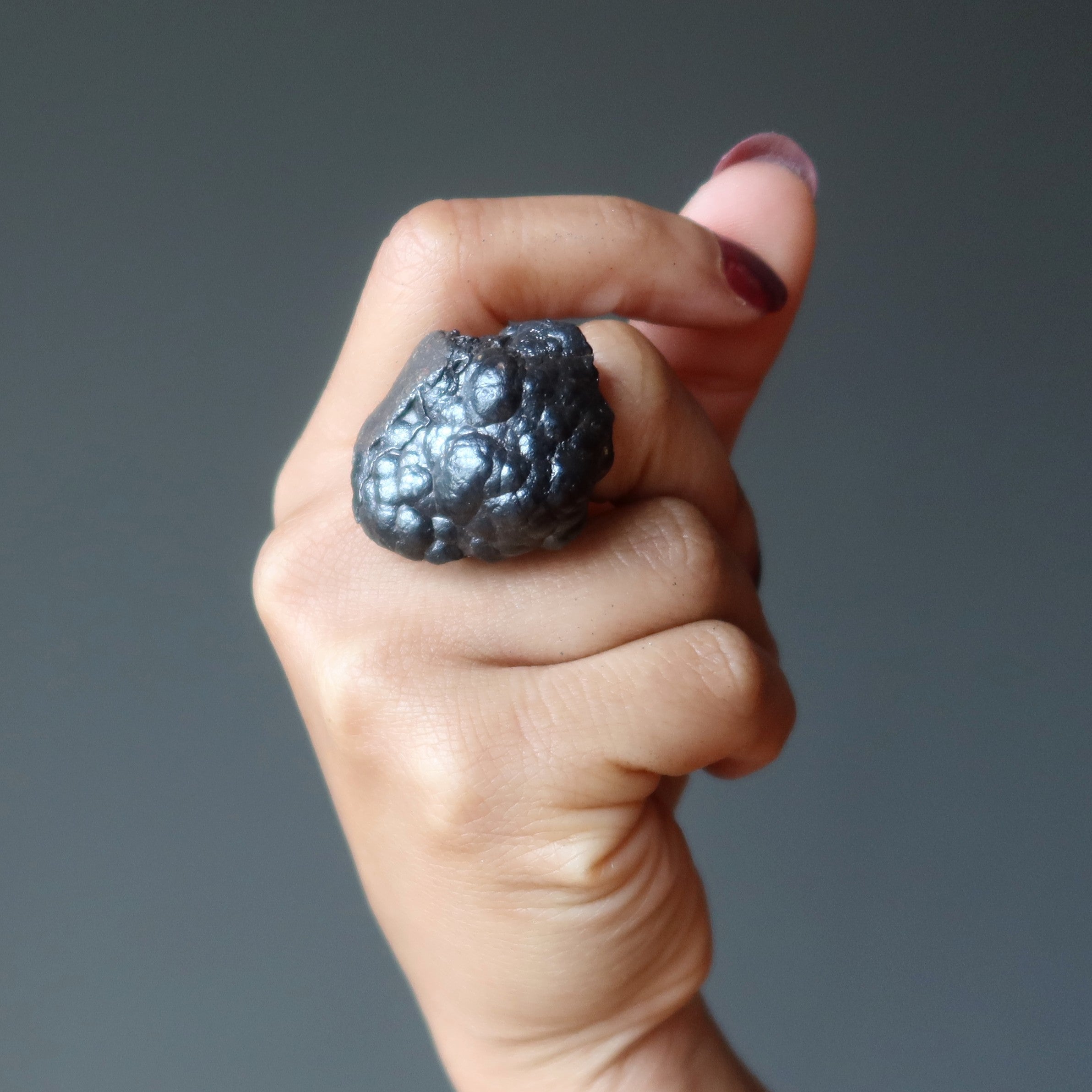 Bague en hématite, agrégat mis à la terre, réglable