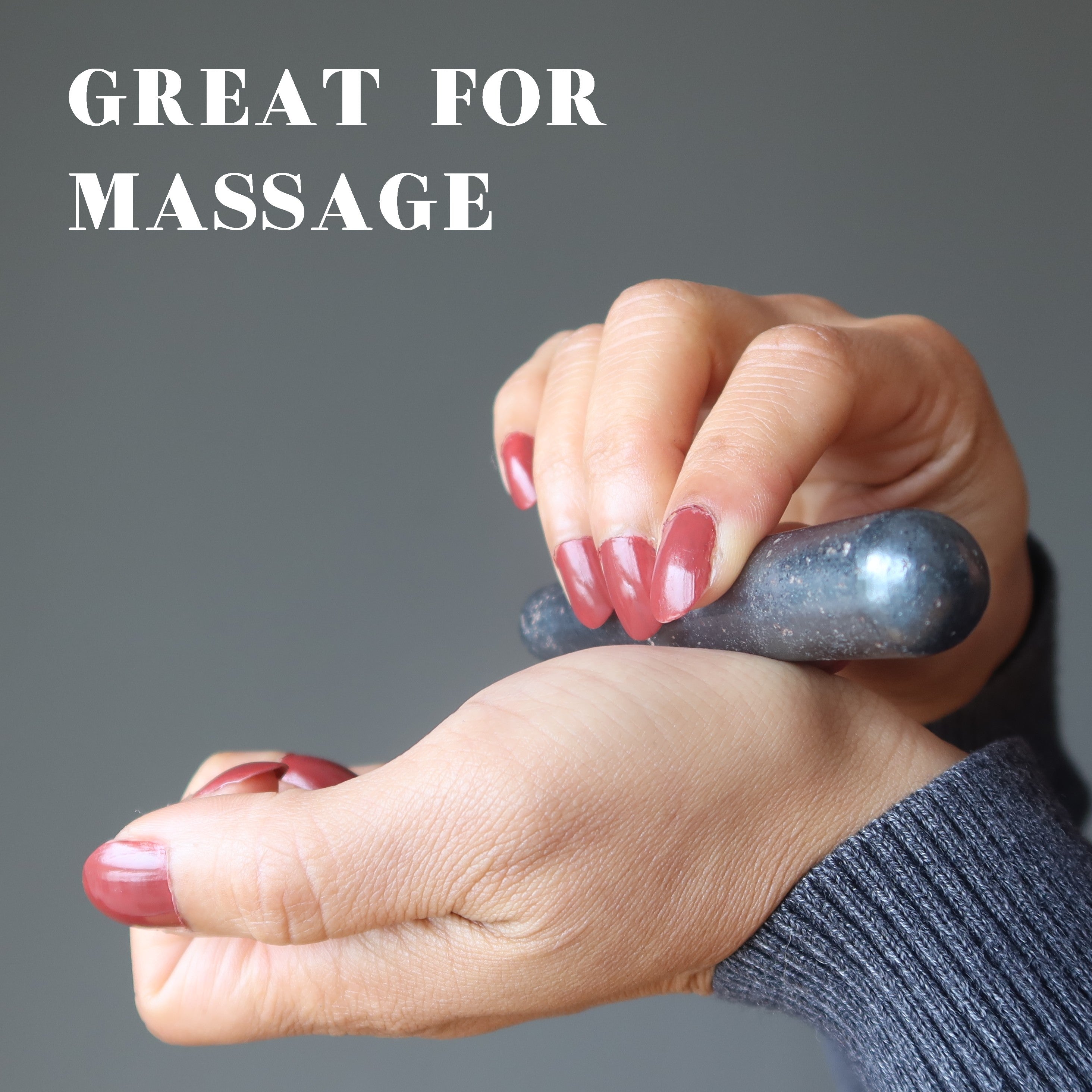 Baguette de massage en hématite | Pouvoir protecteur