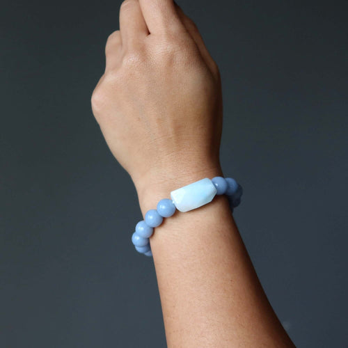 Engelit-Armband & Hemimorphit-Kristallperle Göttliches Design