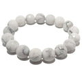 Howlite Bracelet White Faceted Gemstone Eternal Evolution