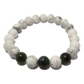 Howlite Bracelet & Green Jade Gemstone Money Mindset Crystal