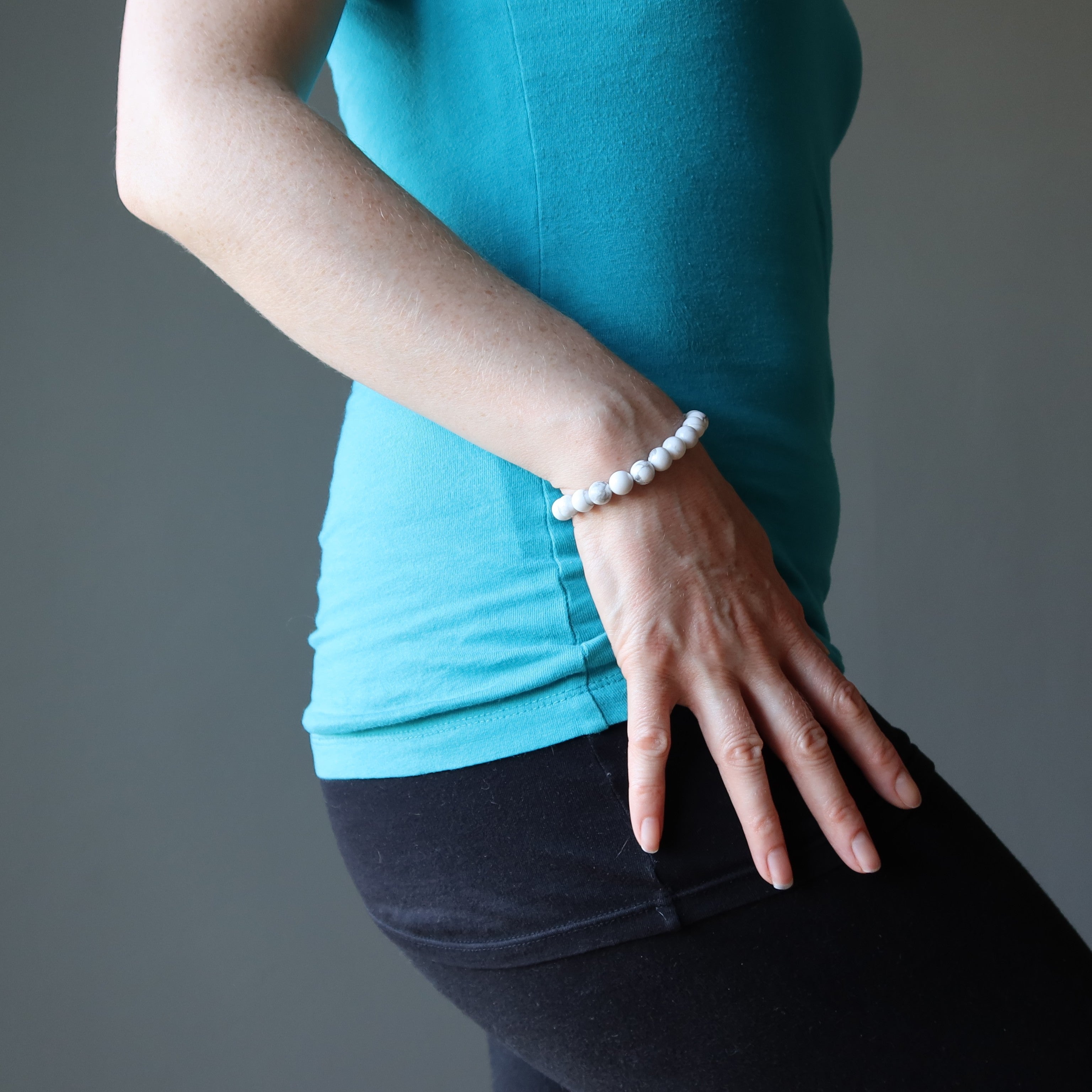 Howlite Bracelet White Crystal Lifestyle Inspiration Stone