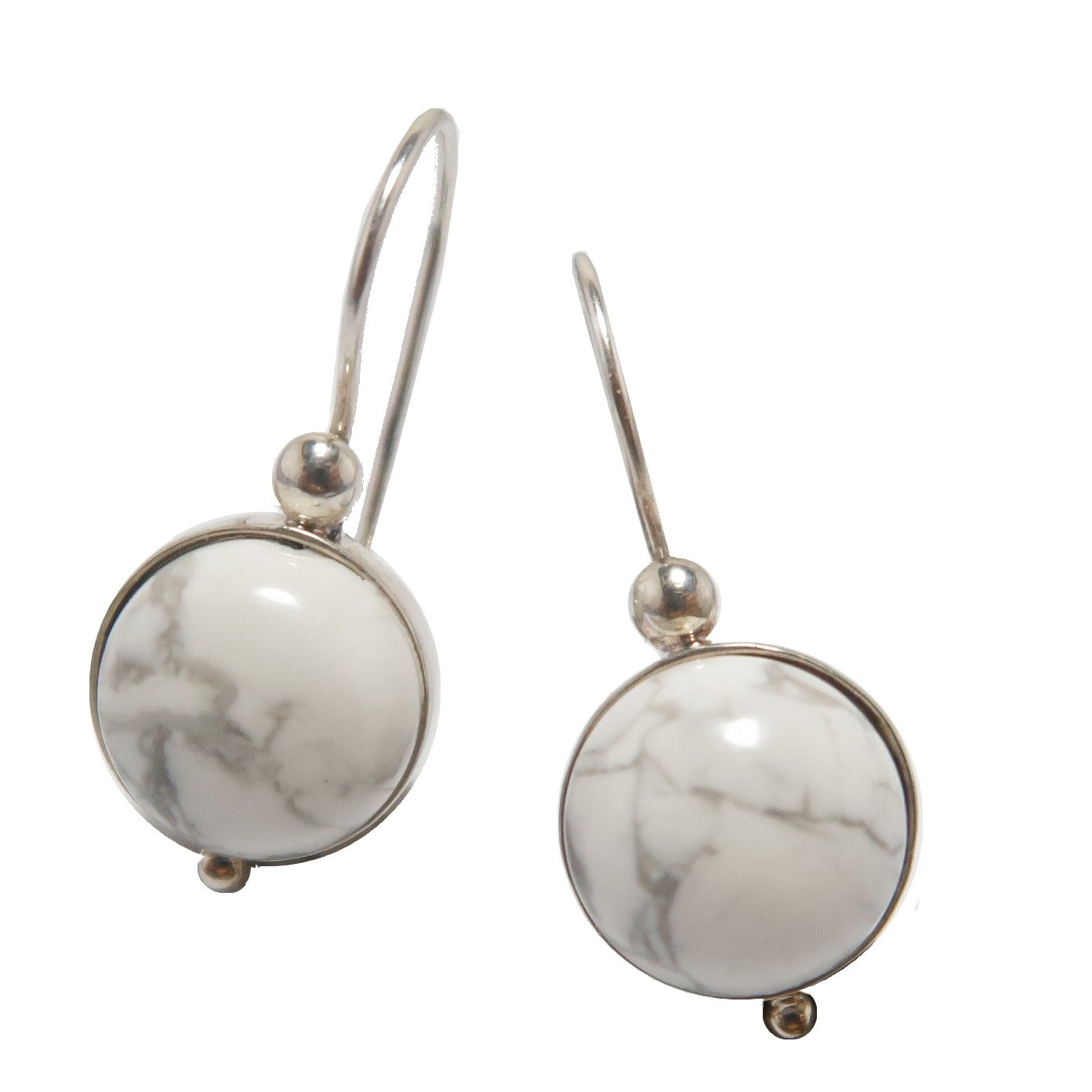 Howlite Earrings Wise Inspiration Sterling Silver