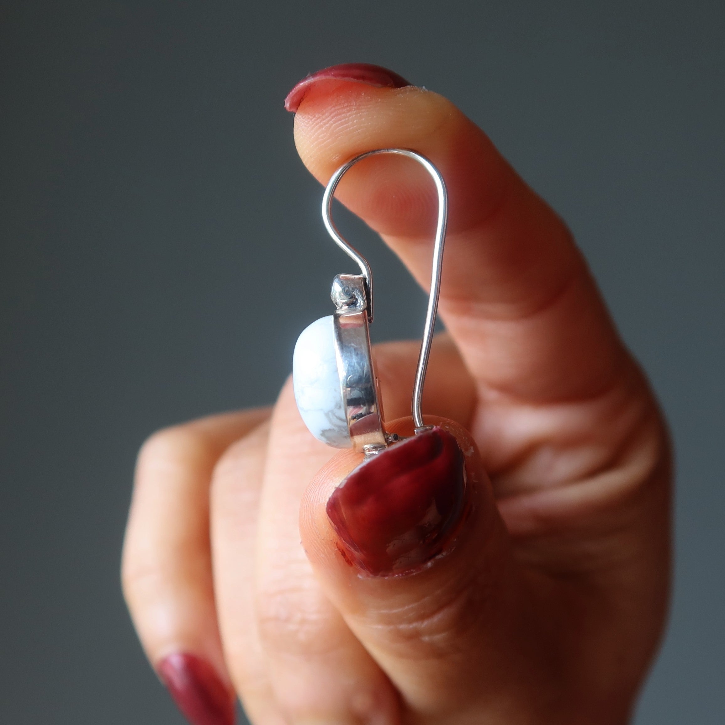 Howlite Earrings Wise Inspiration Sterling Silver