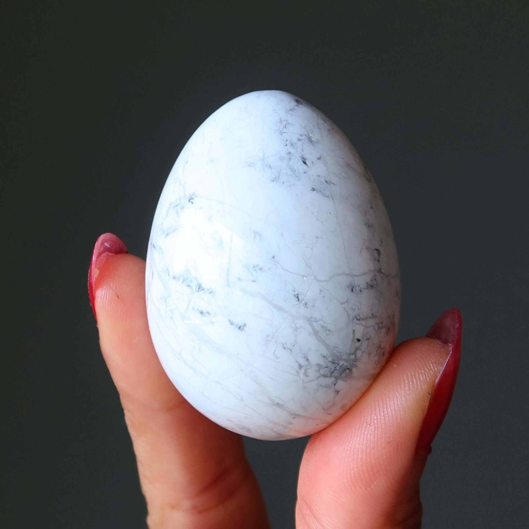 Howlite Œuf Blanc Habitudes Saines Tout un Nouveau Monde Cristal