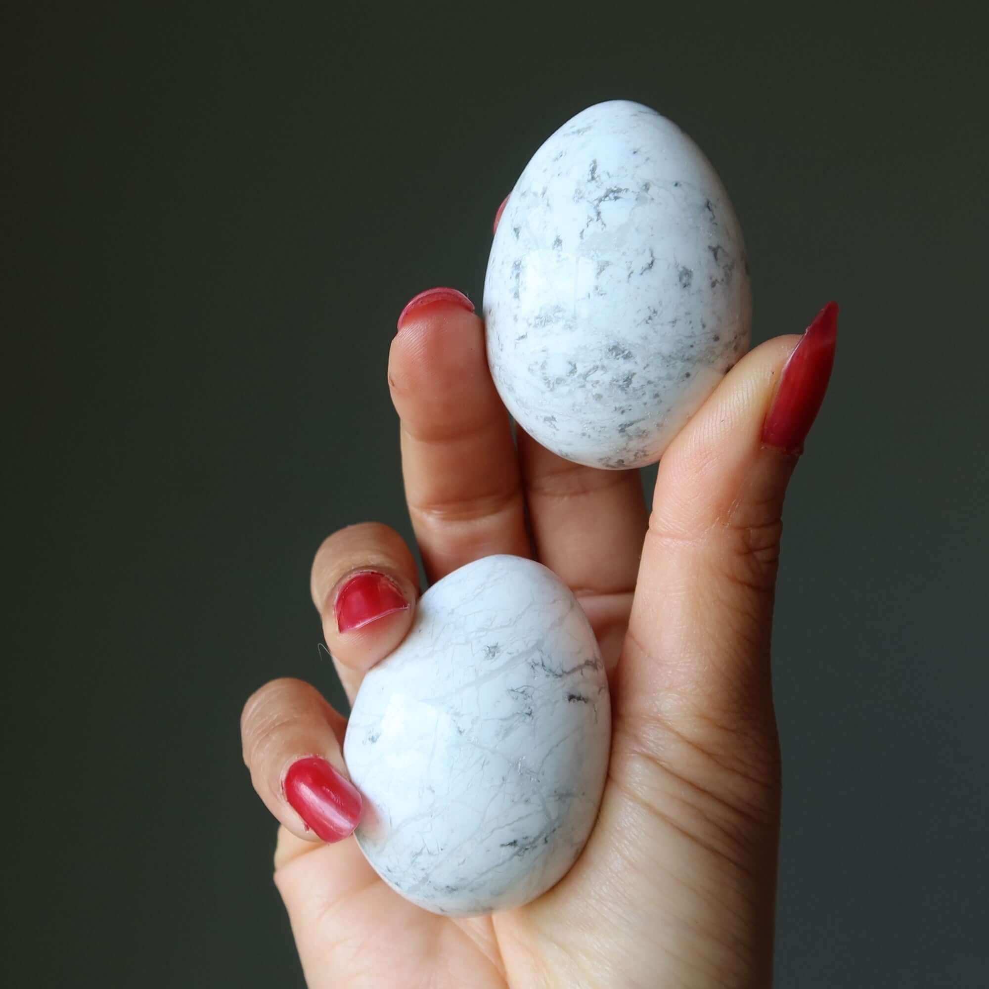 Howlite Œuf Blanc Habitudes Saines Tout un Nouveau Monde Cristal