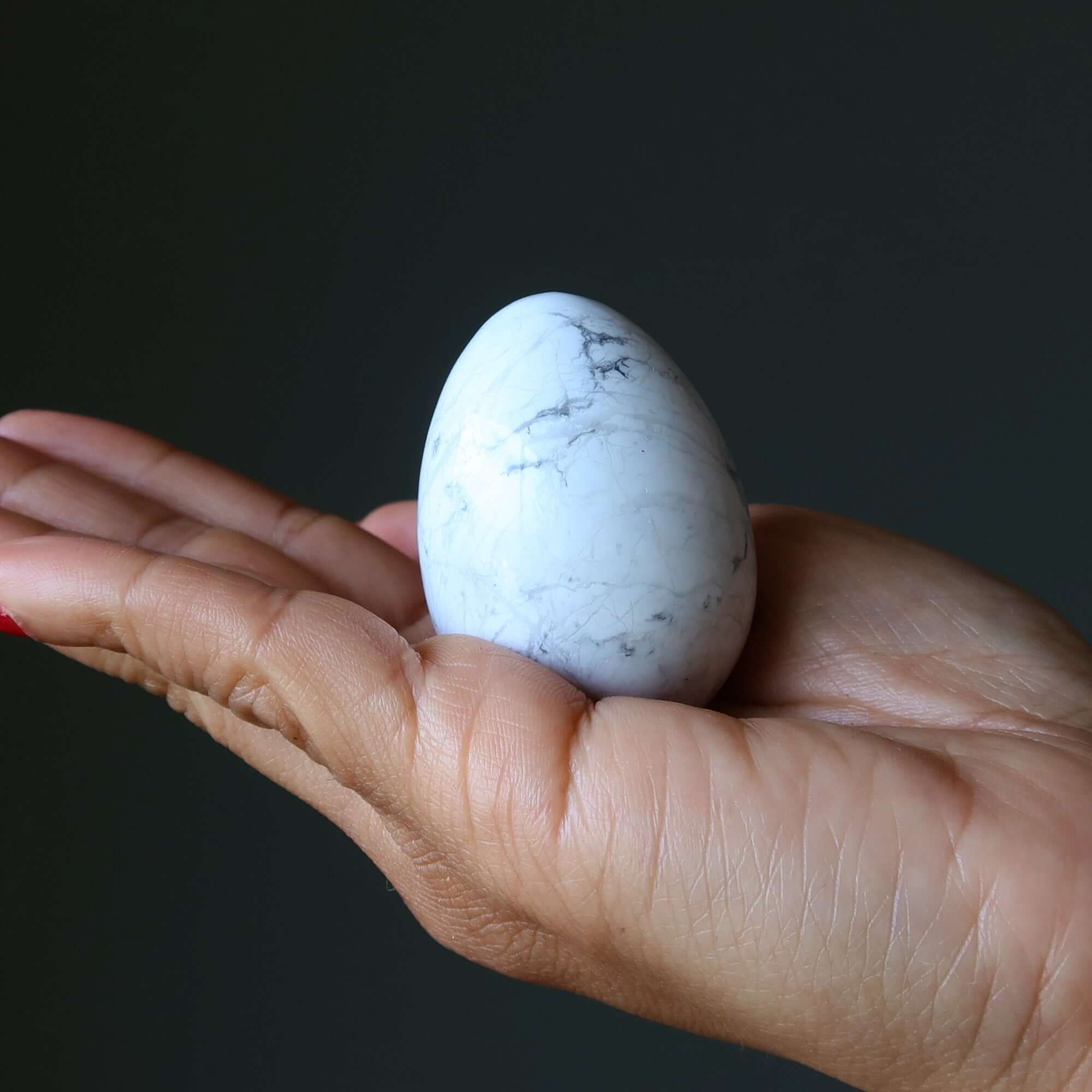 Howlite Œuf Blanc Habitudes Saines Tout un Nouveau Monde Cristal
