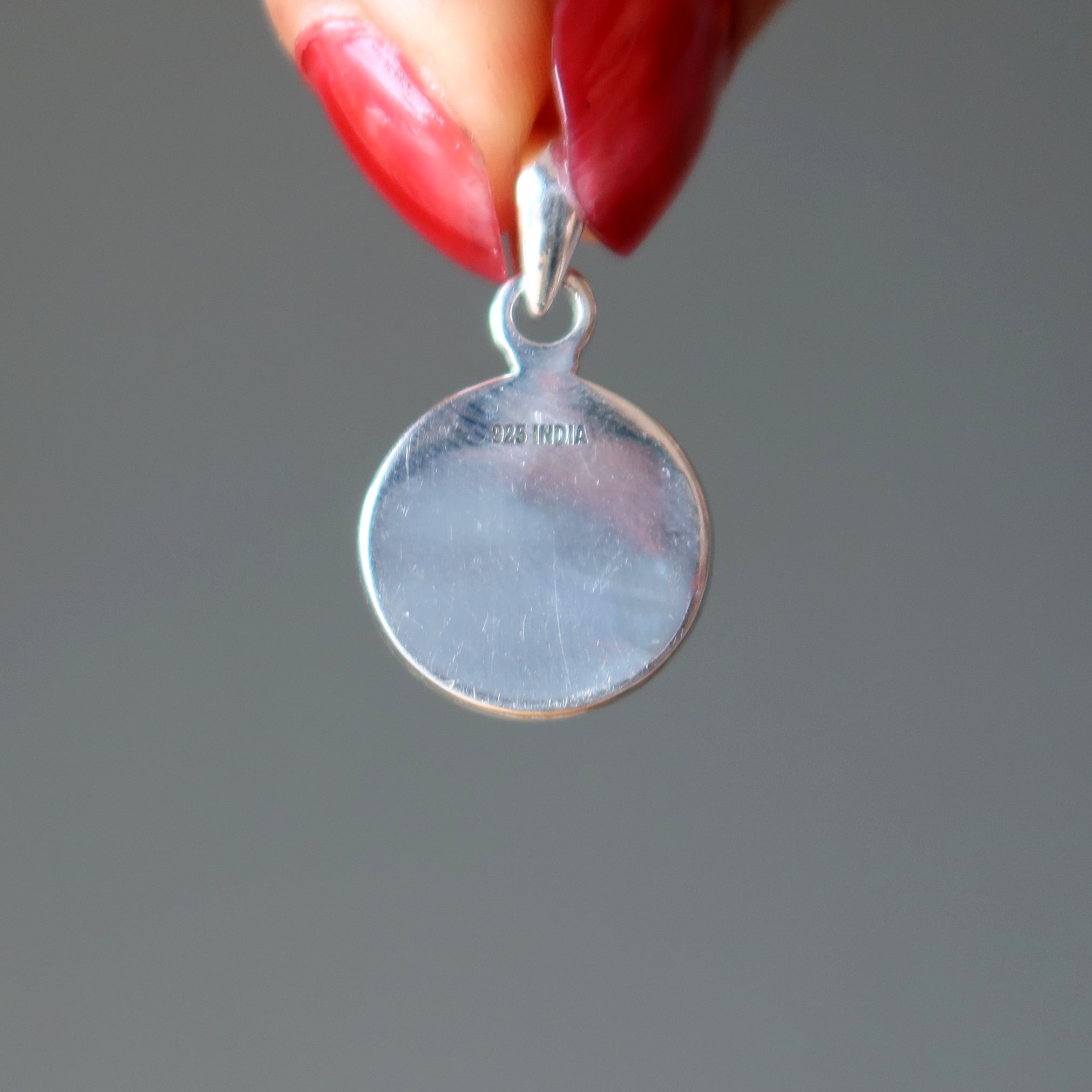 Howlite Pendant Cute White Spot Sterling Silver