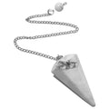 Howlite Pendulum White Do or Don't Dowsing Crystal