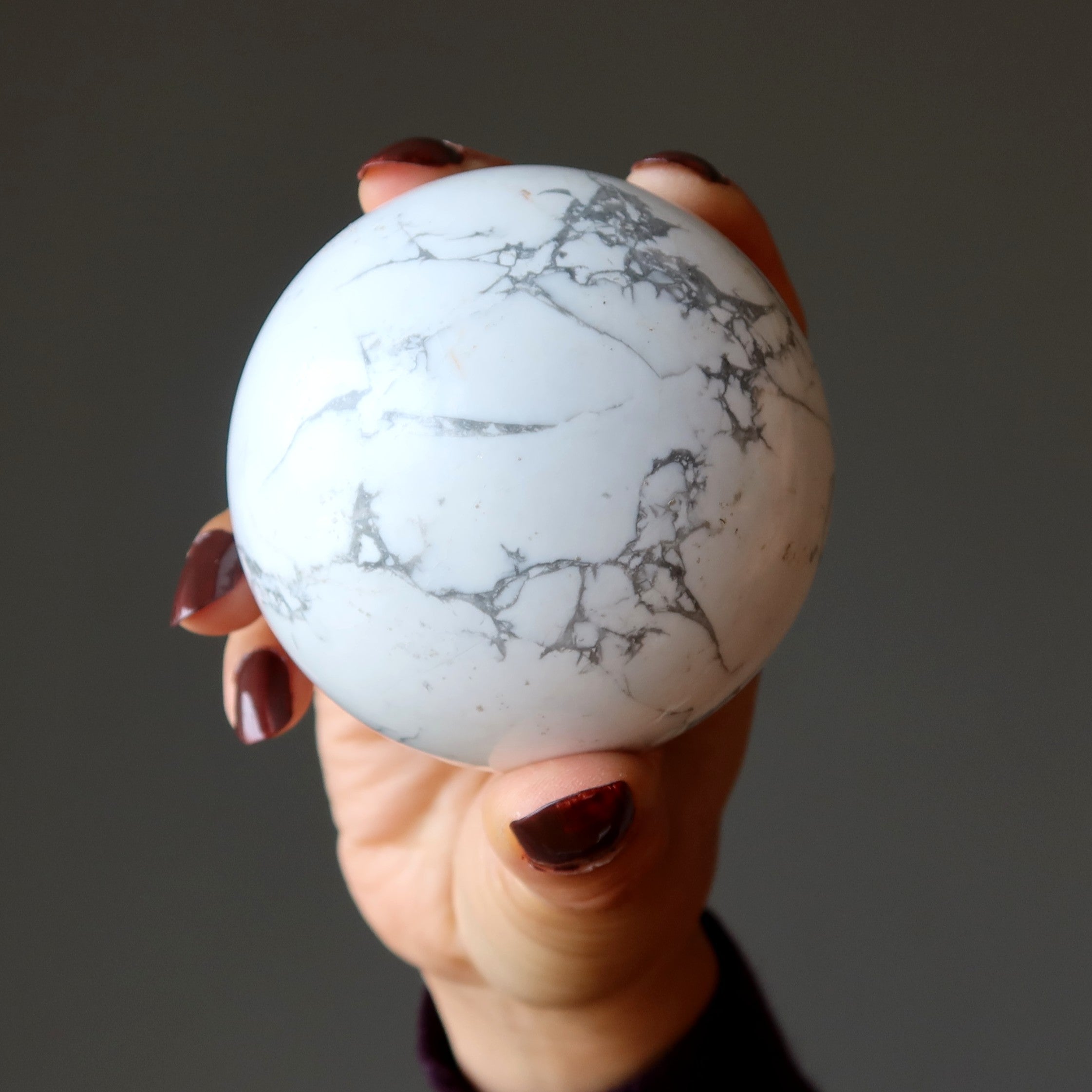Howlite Sphere Crisp Lifestyle Crystal Ball