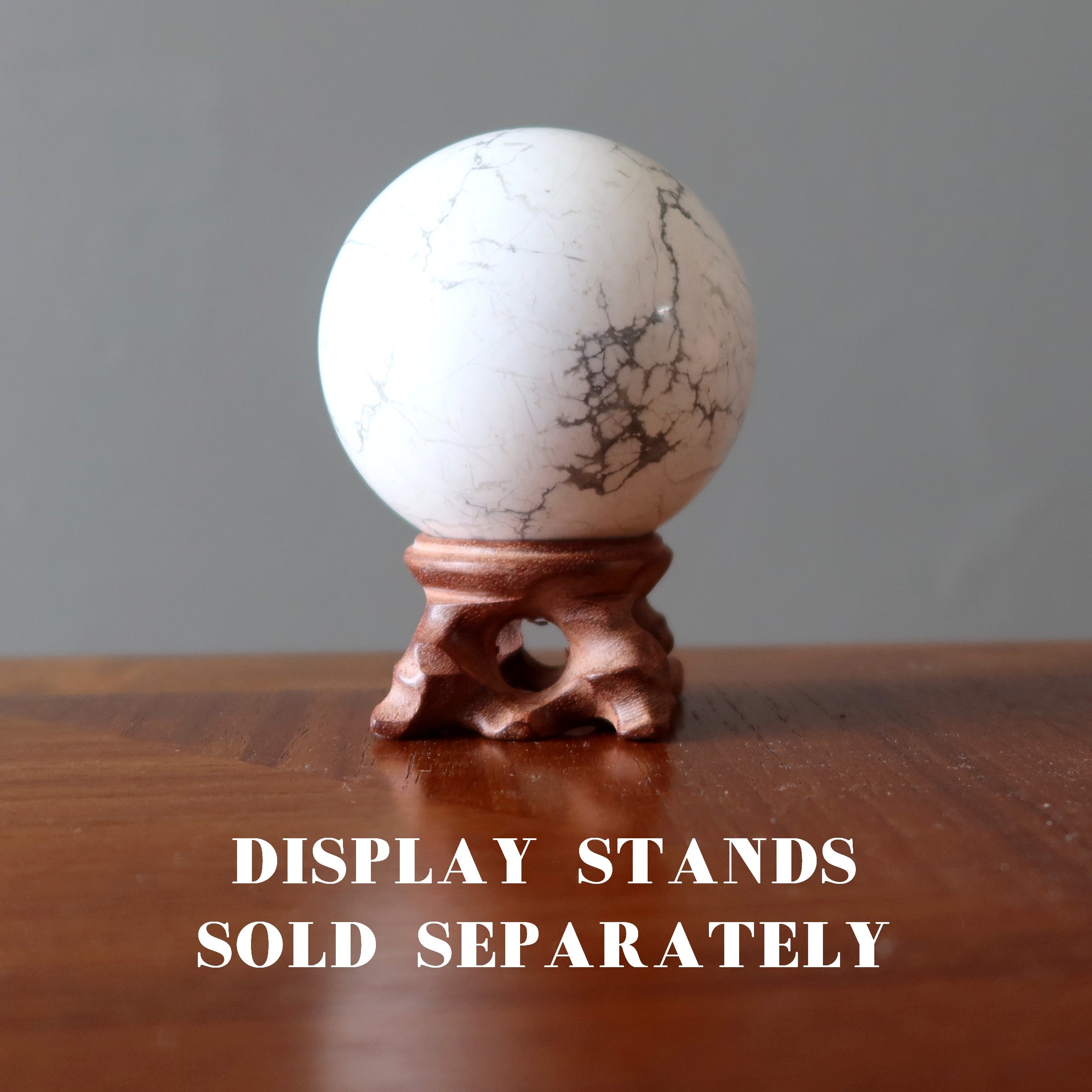 Howlite Sphere Crisp Lifestyle Crystal Ball