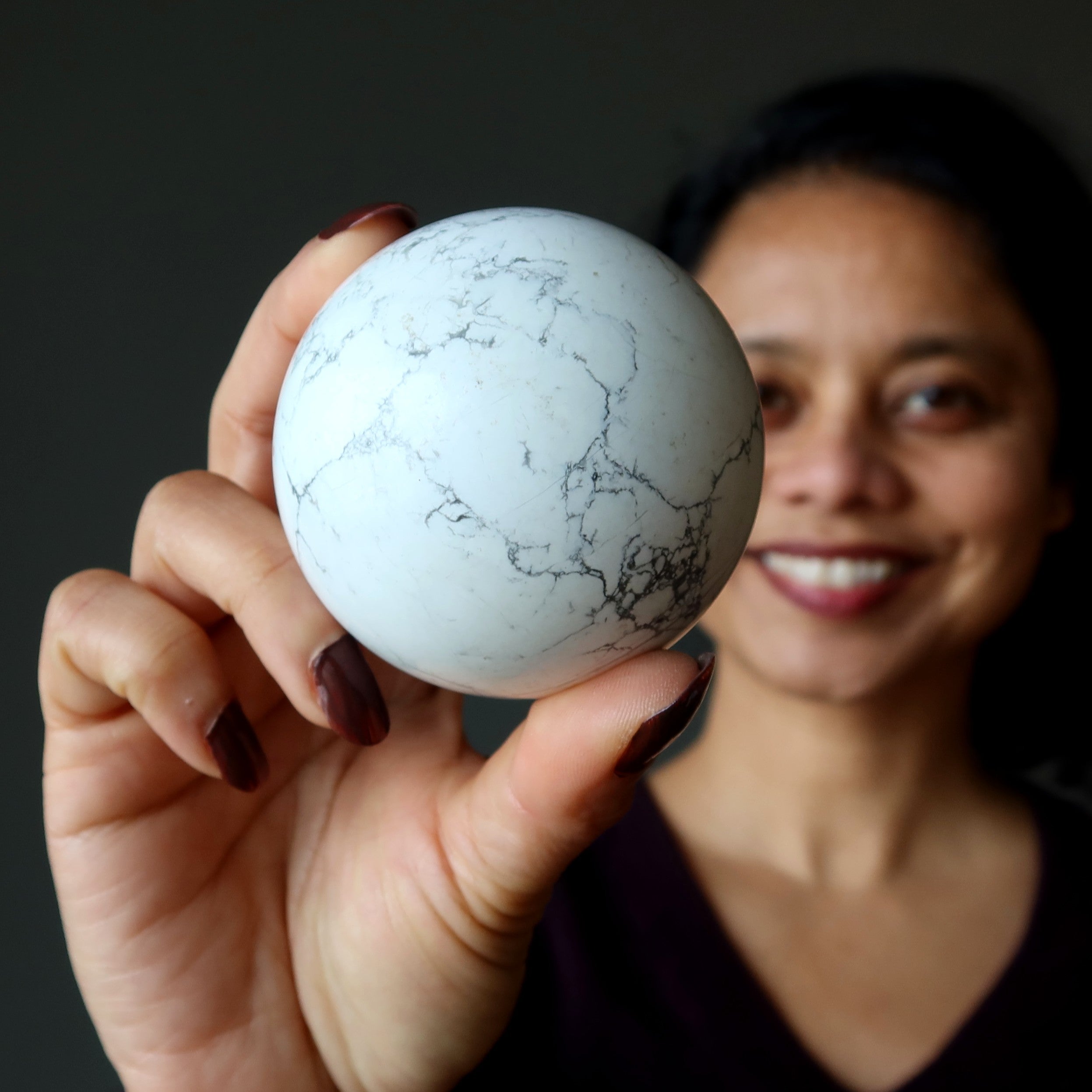 Howlite Sphere Crisp Lifestyle Crystal Ball