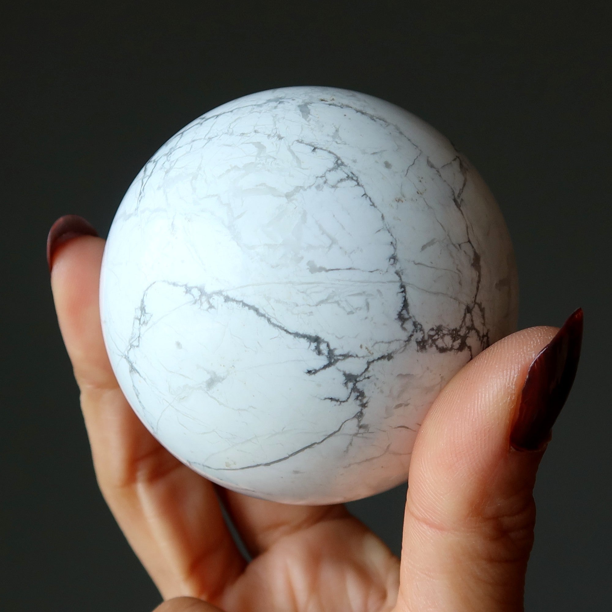 Howlite Sphere Crisp Lifestyle Crystal Ball
