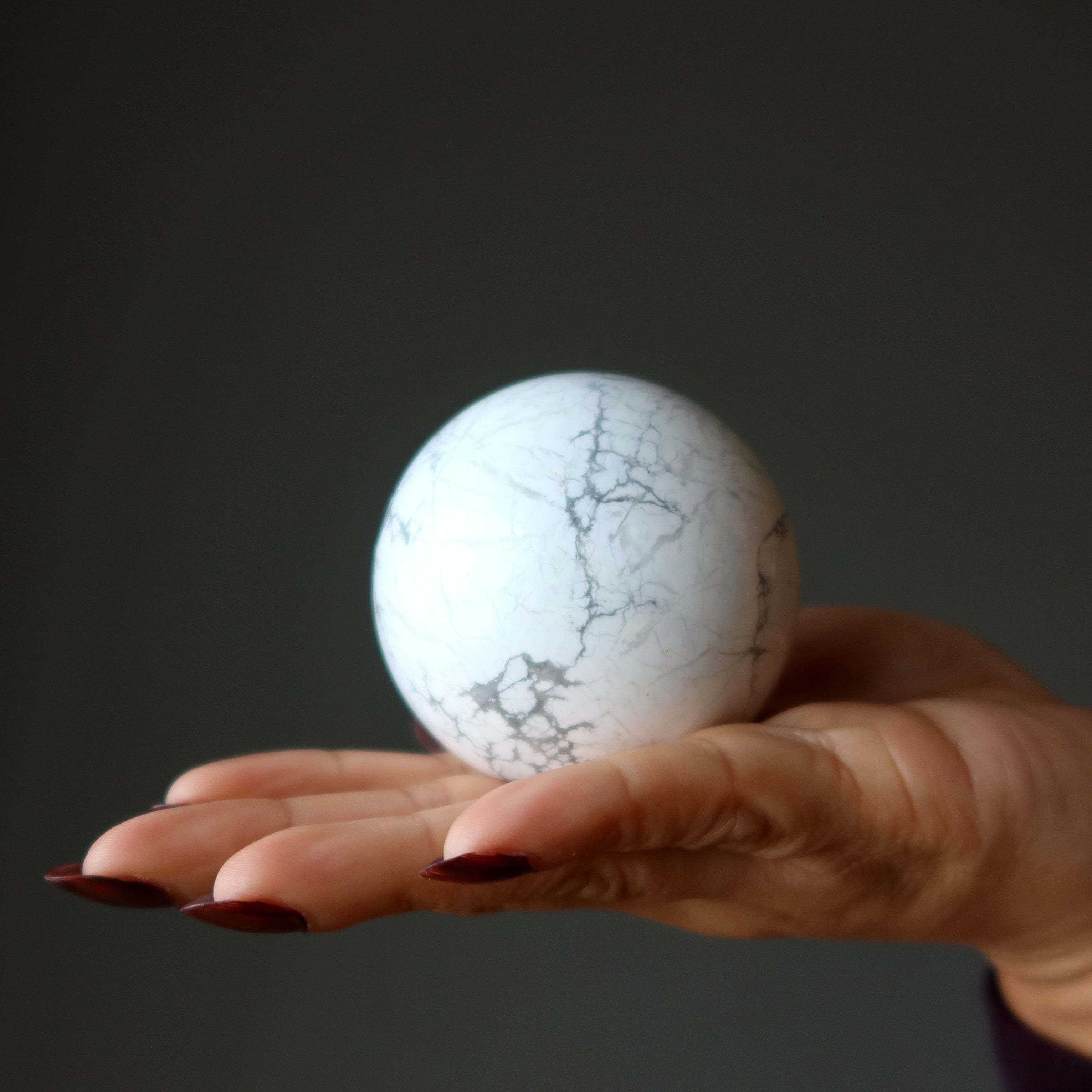 Howlite Sphere Crisp Lifestyle Crystal Ball