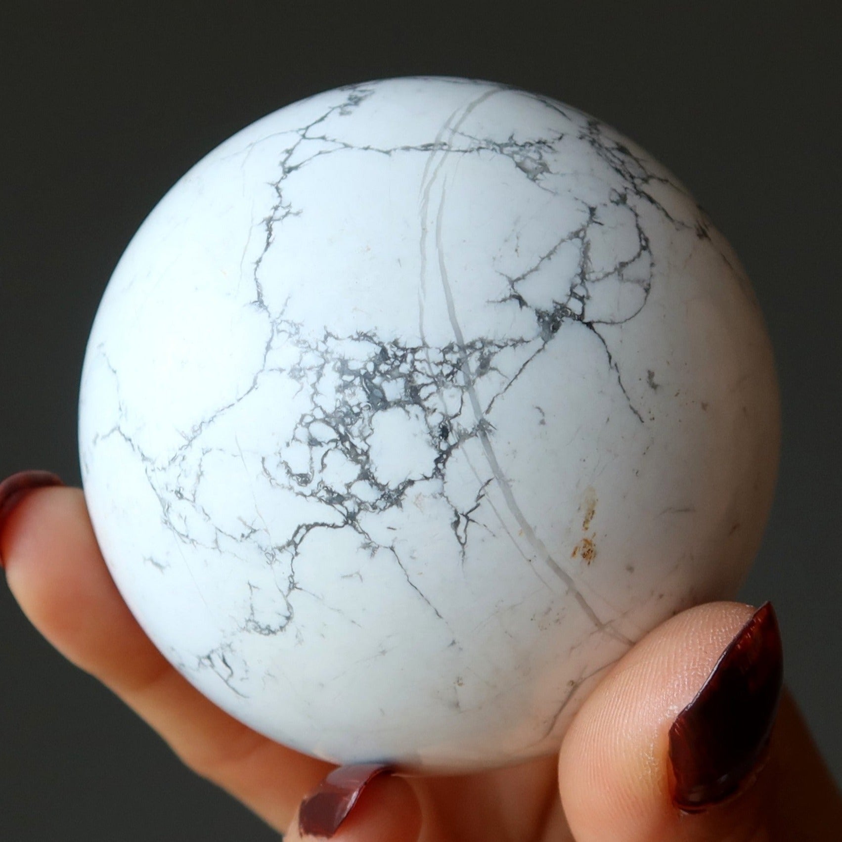Howlite Sphere Crisp Lifestyle Crystal Ball