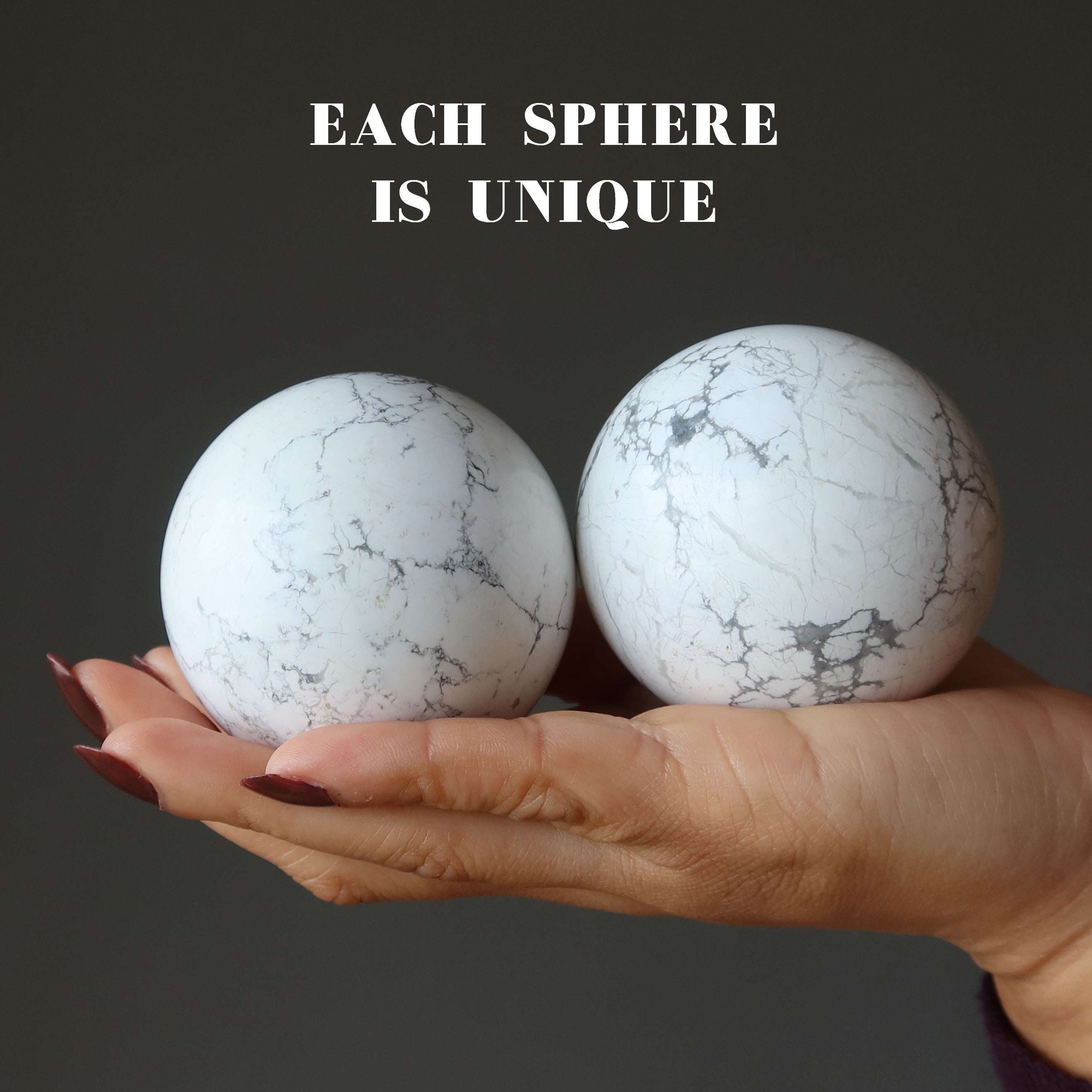 Howlite Sphere Crisp Lifestyle Crystal Ball
