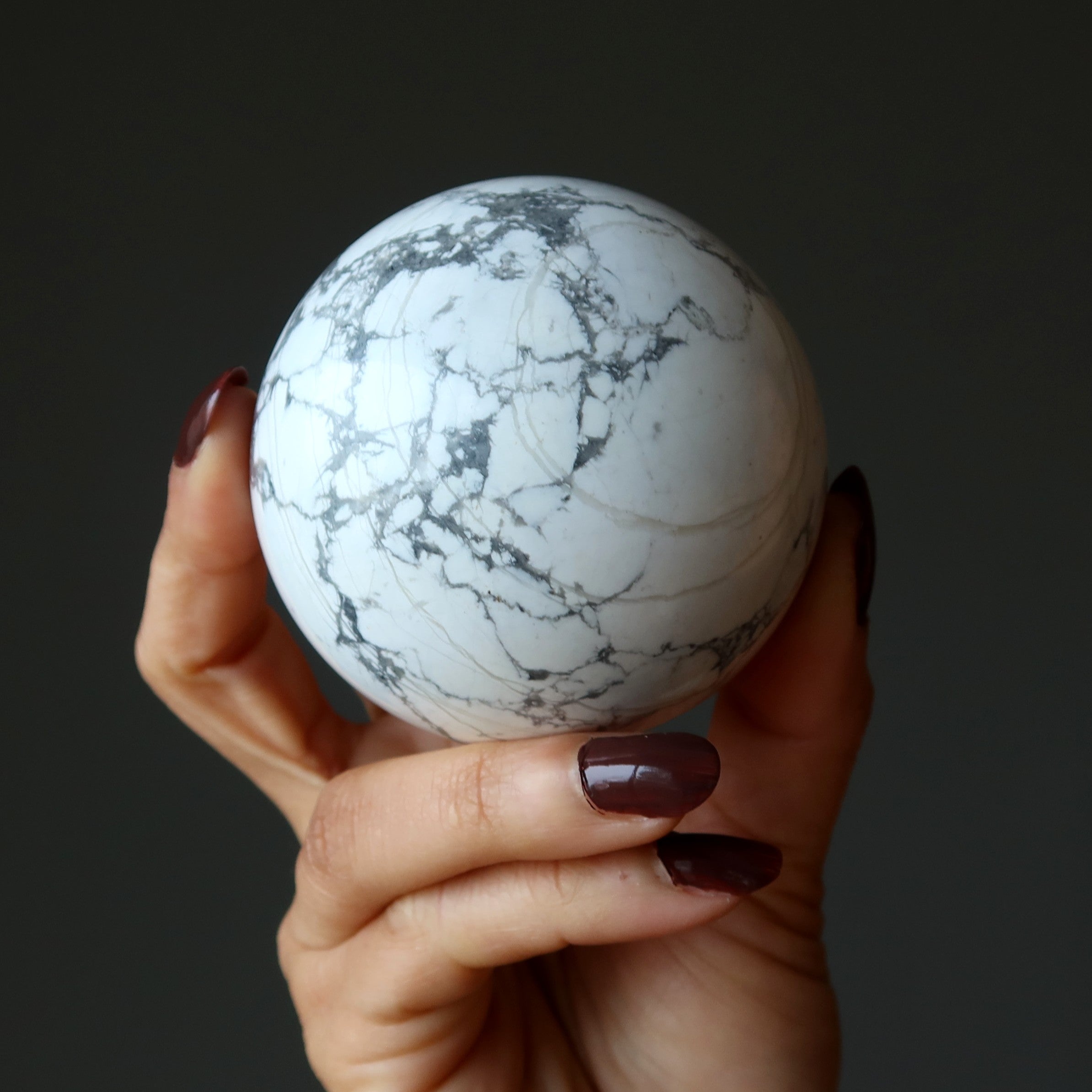 Howlite Sphere Crisp Lifestyle Crystal Ball