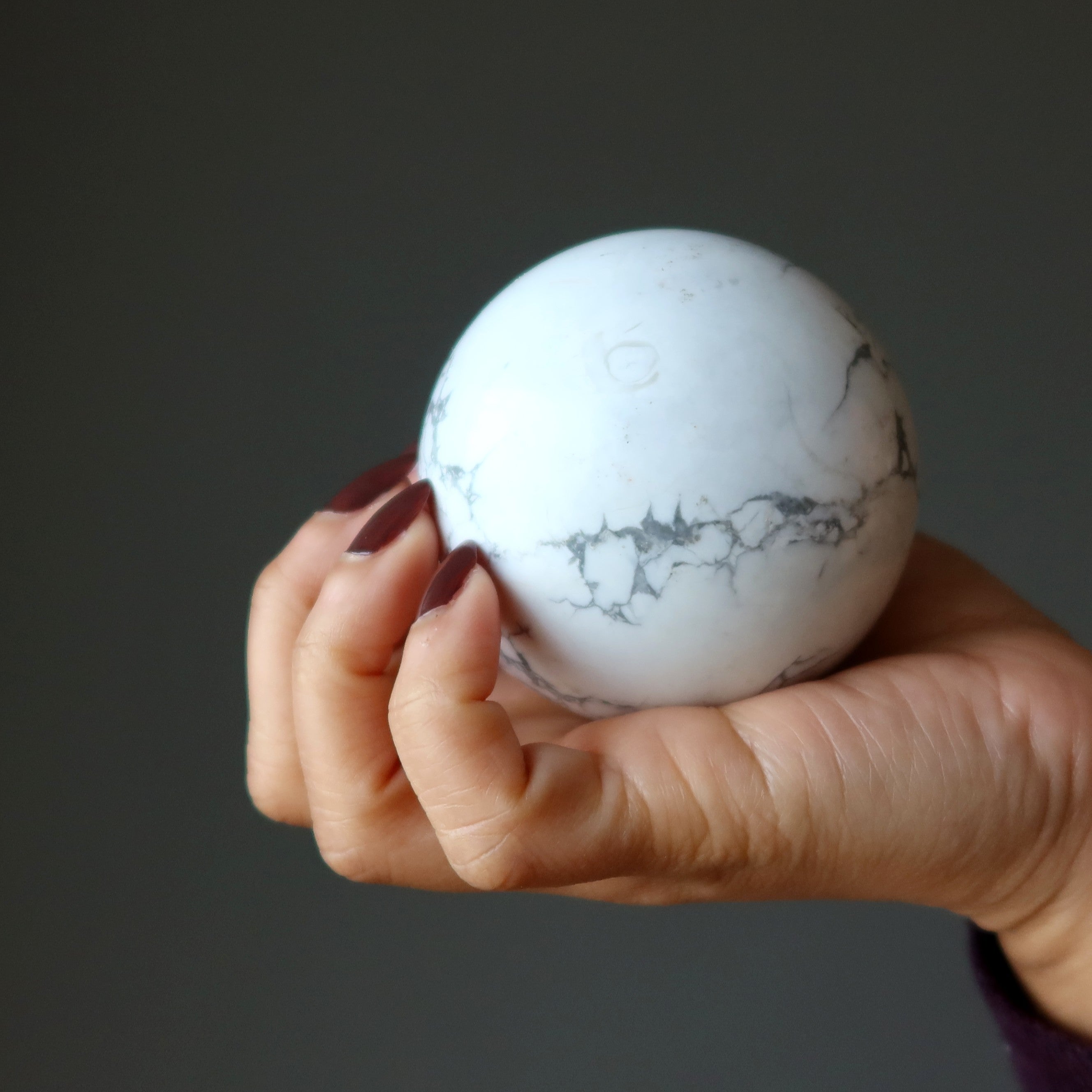 Howlite Sphere Crisp Lifestyle Crystal Ball