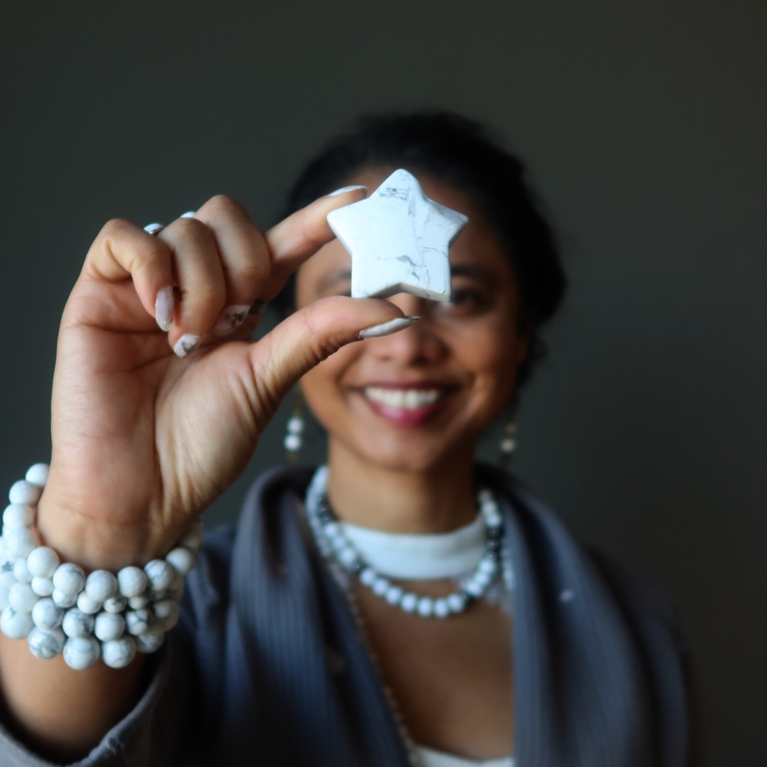Howlite Star Infinite Possibilities White Crystal