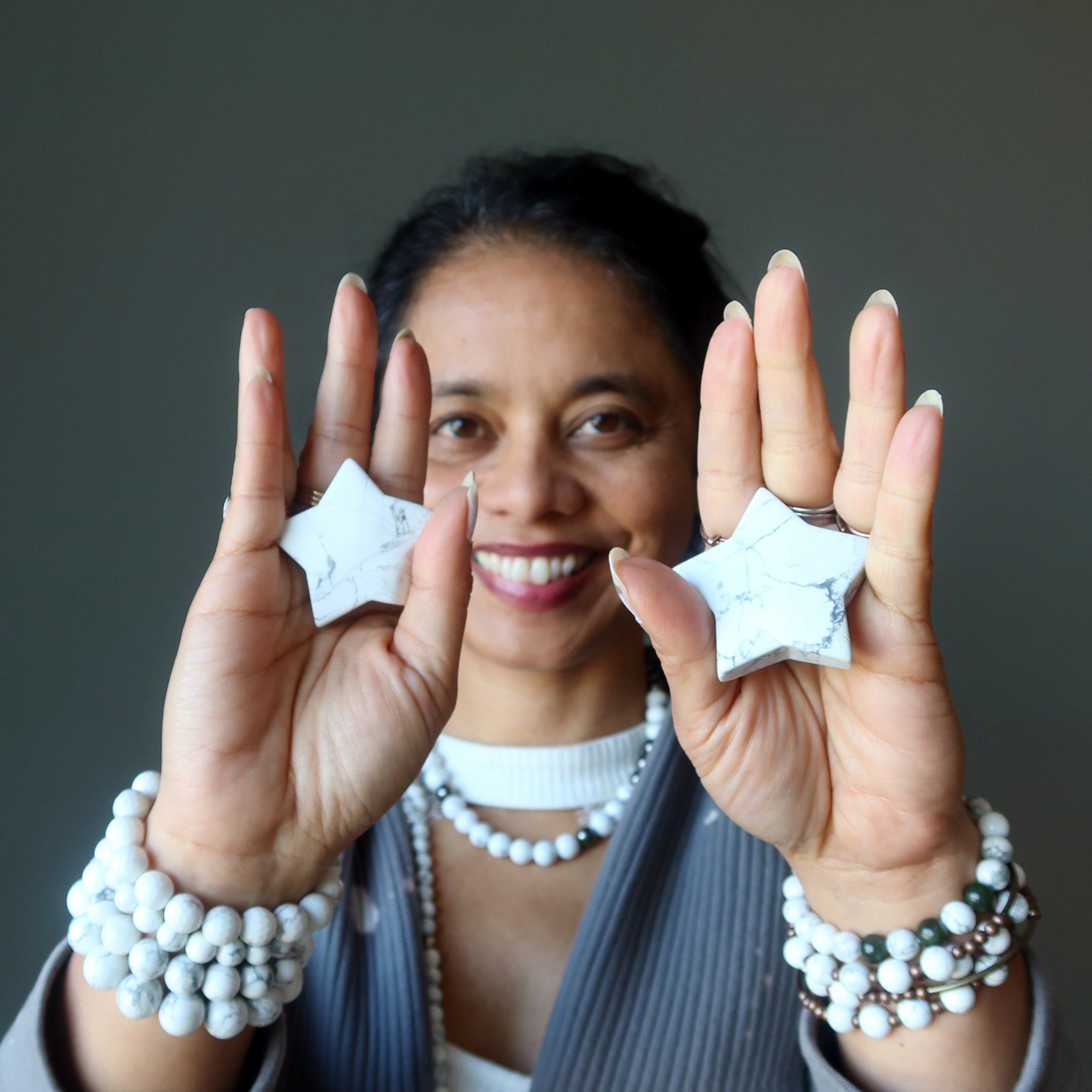 Howlite Star Infinite Possibilities White Crystal