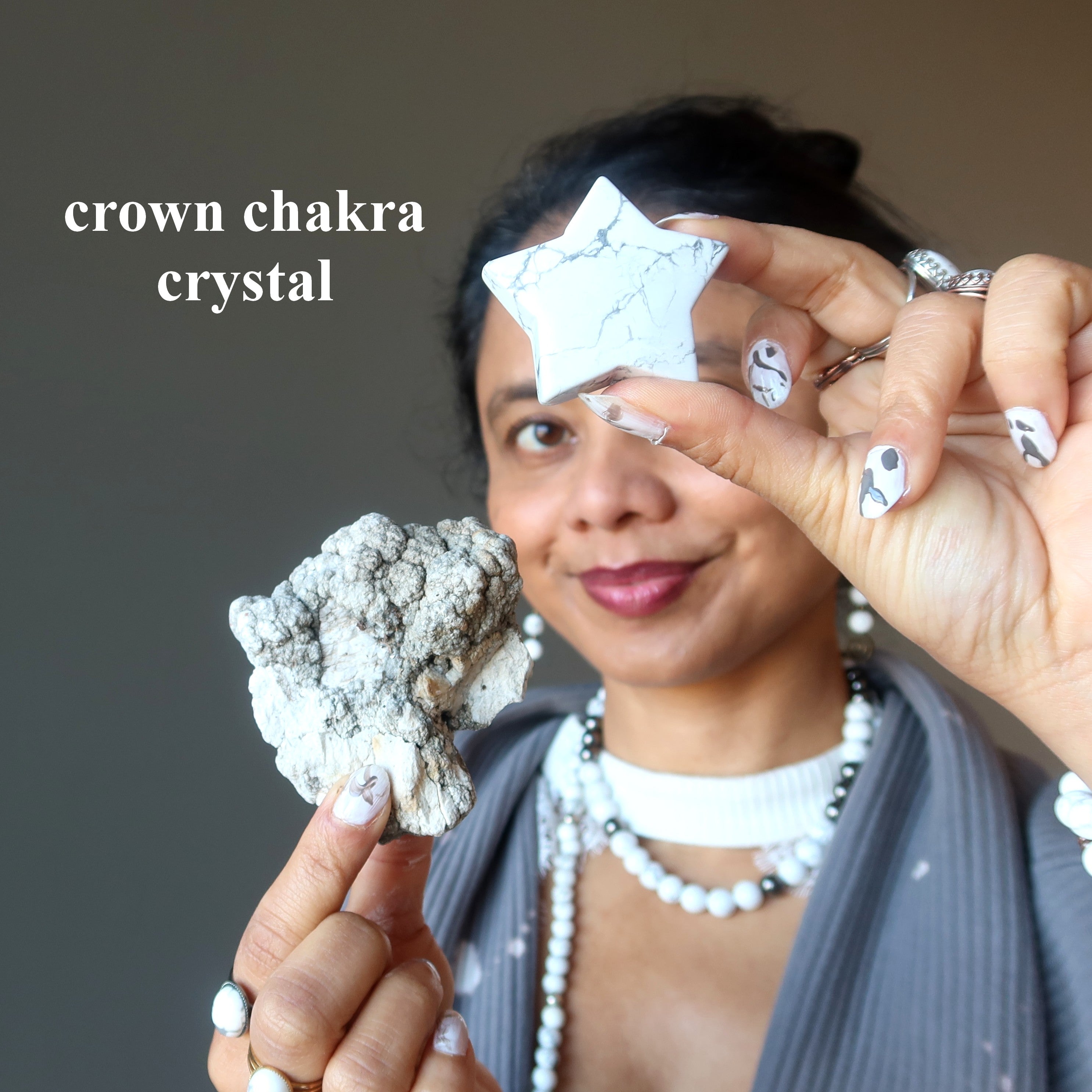 Howlite Star Infinite Possibilities White Crystal