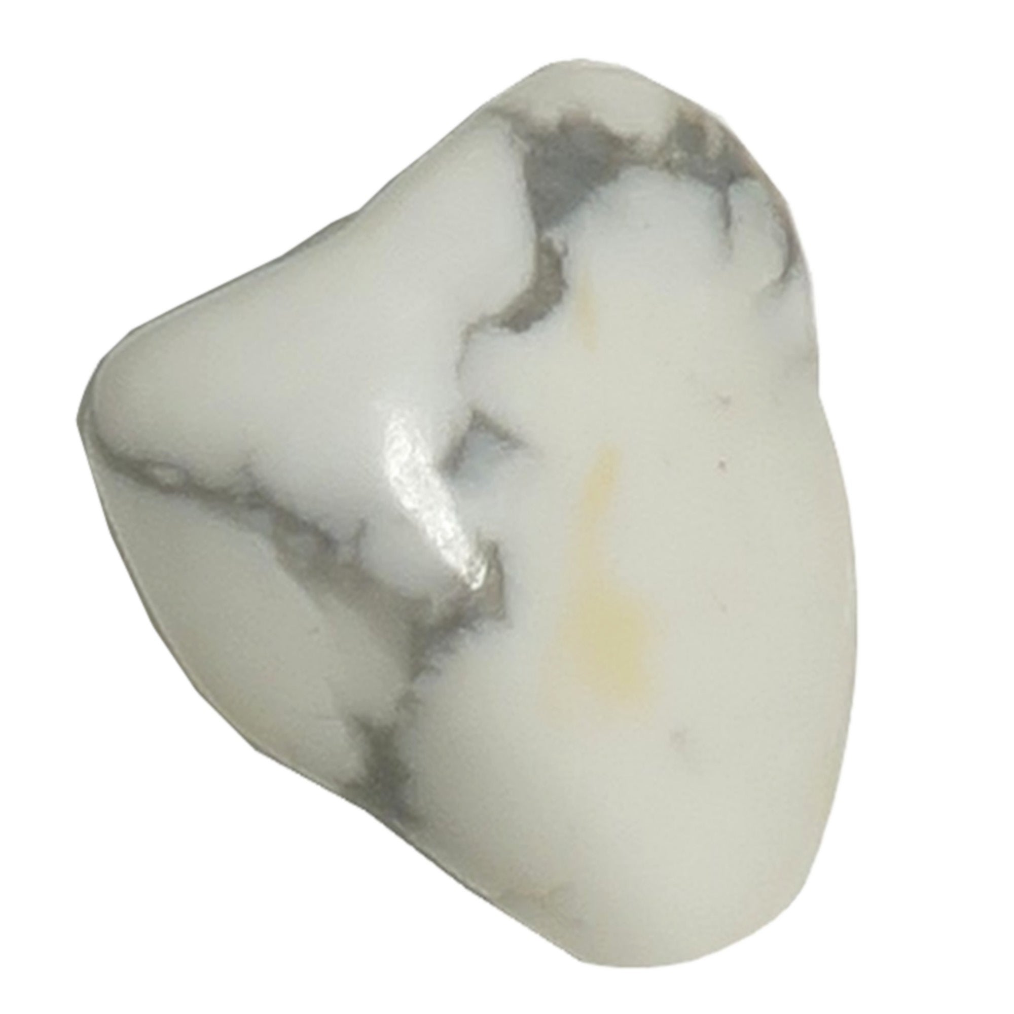 Howlite Pierre Roulée Cristal Chevalier Blanc