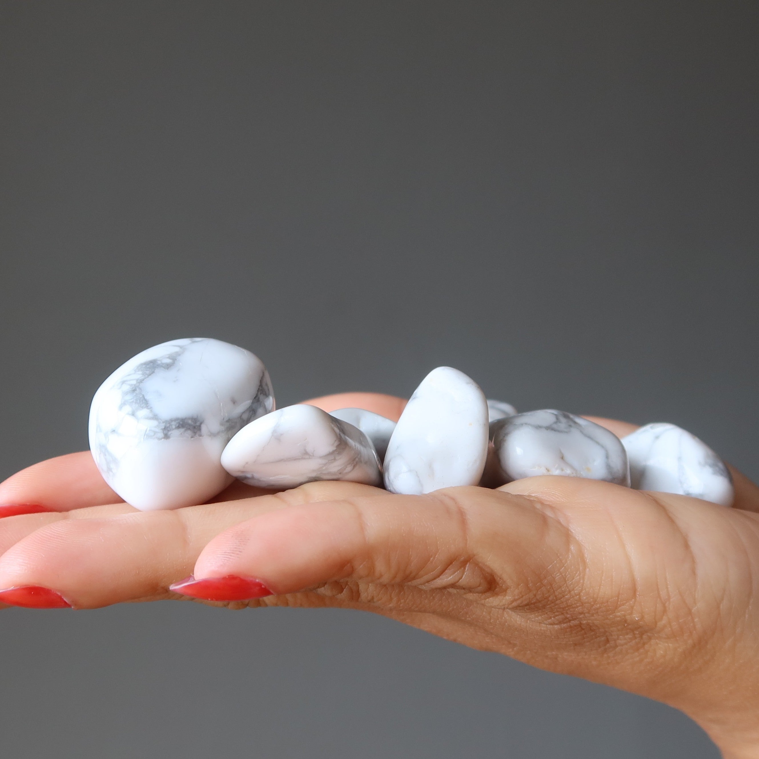 Howlite Pierre Roulée Cristal Chevalier Blanc