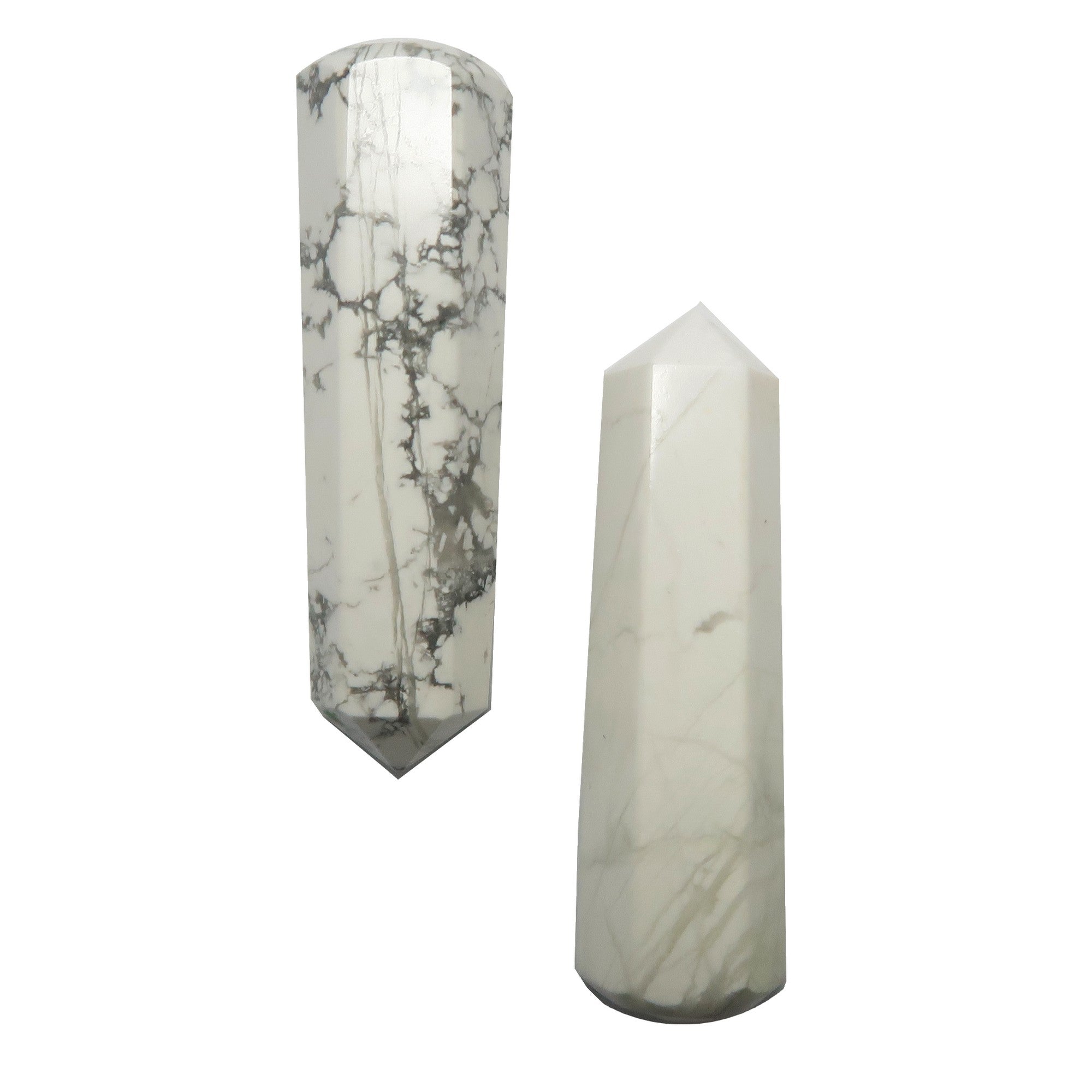Howlite Faceted Wand Healthy Tomorrow Stone