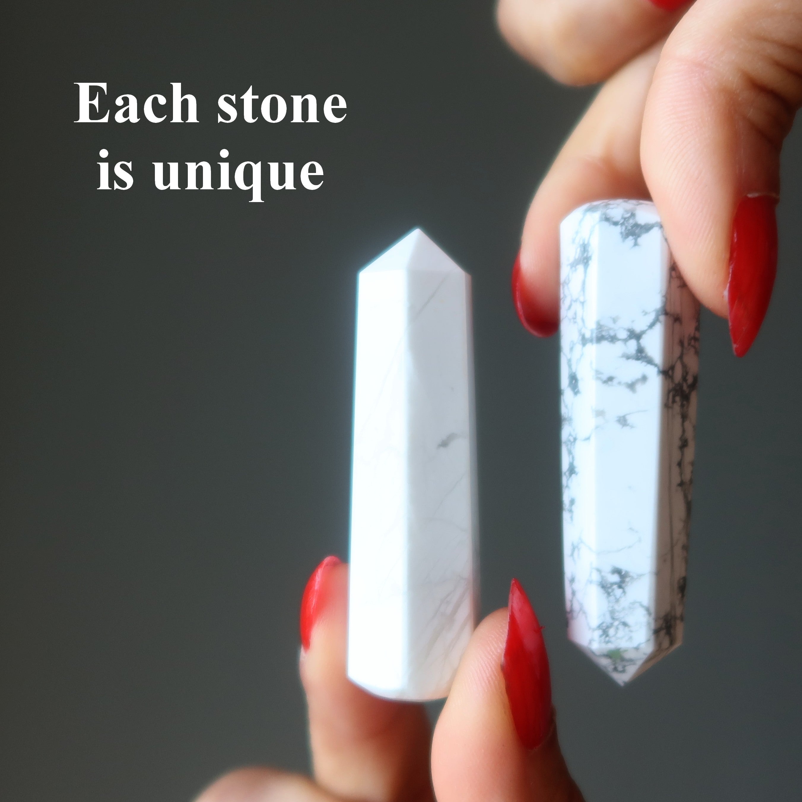 Howlite Faceted Wand Healthy Tomorrow Stone