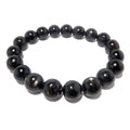 Hypersthene Bracelet Black Silver Sheen Gemstones Occult