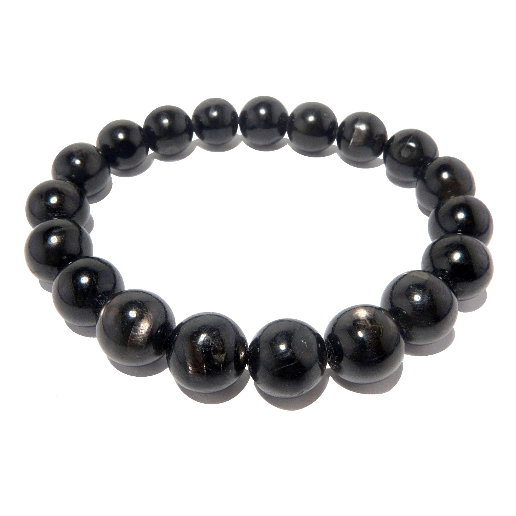 Hypersthene Bracelet Black Silver Sheen Gemstones Occult