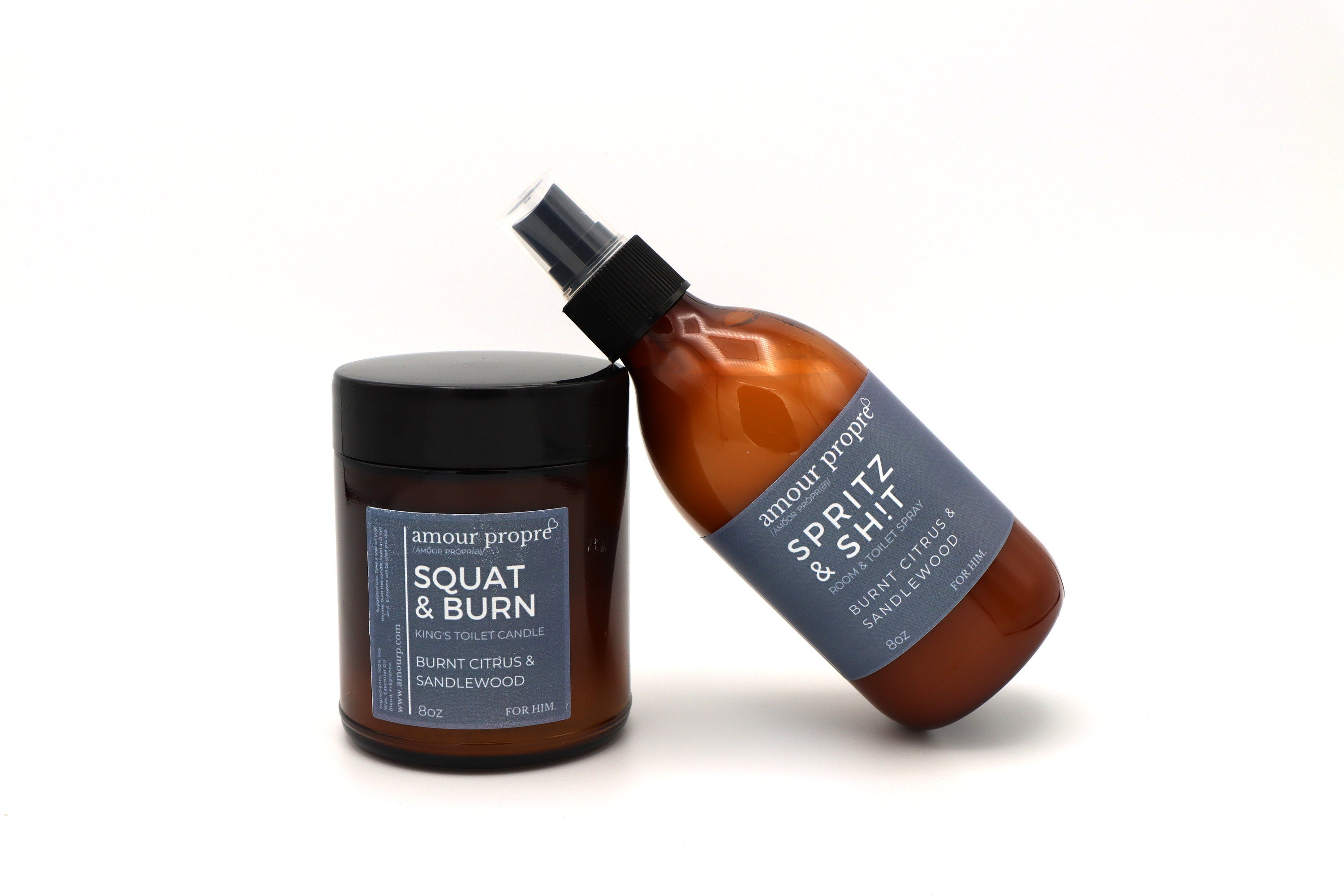 King's Throne Toiletries: Squat and Burn Kerze, Spritz & Sh!t Badezimmerspray FÜR IHN.