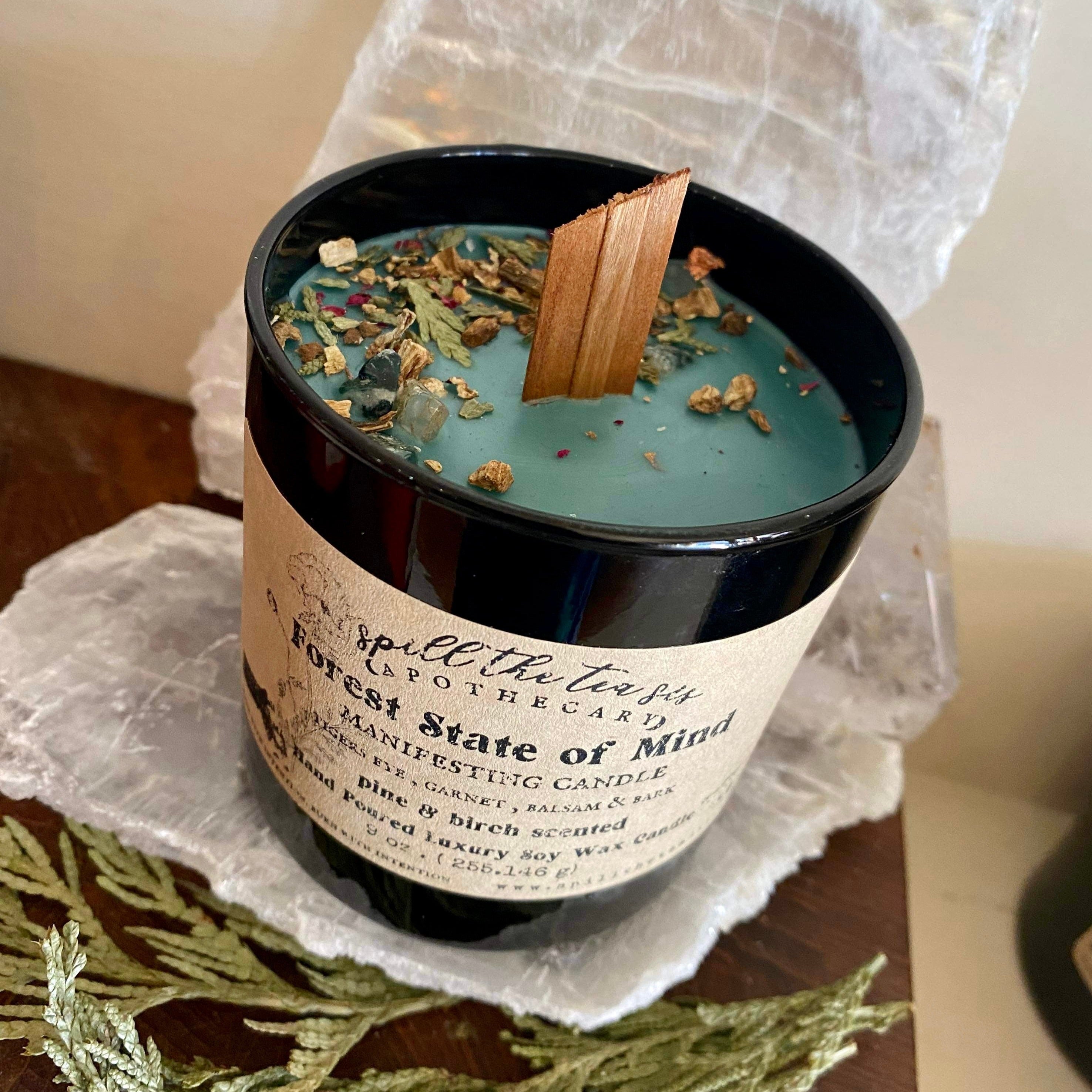 Bougie Esprit Forestier | Bougie de méditation et de tranquillité à la cire de soja