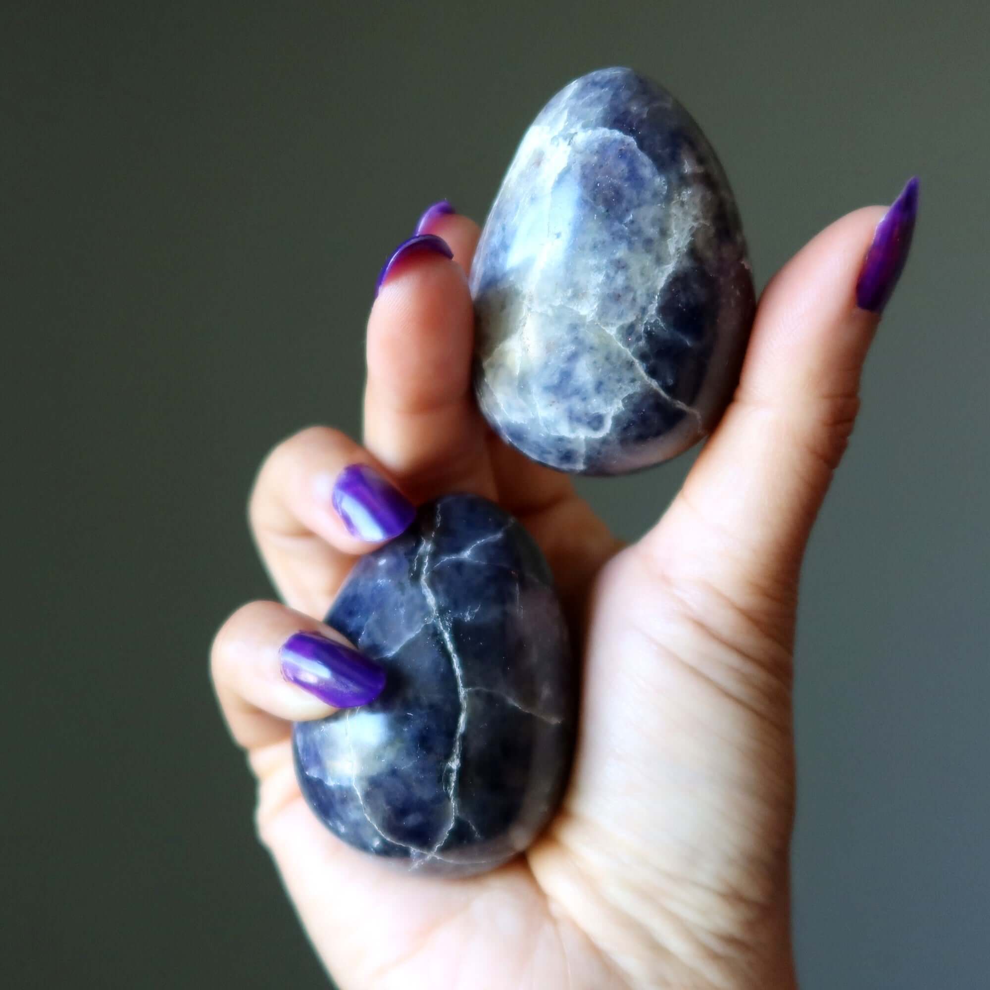 Iolite Egg Sunstone Nest of Money Abundance Crystal