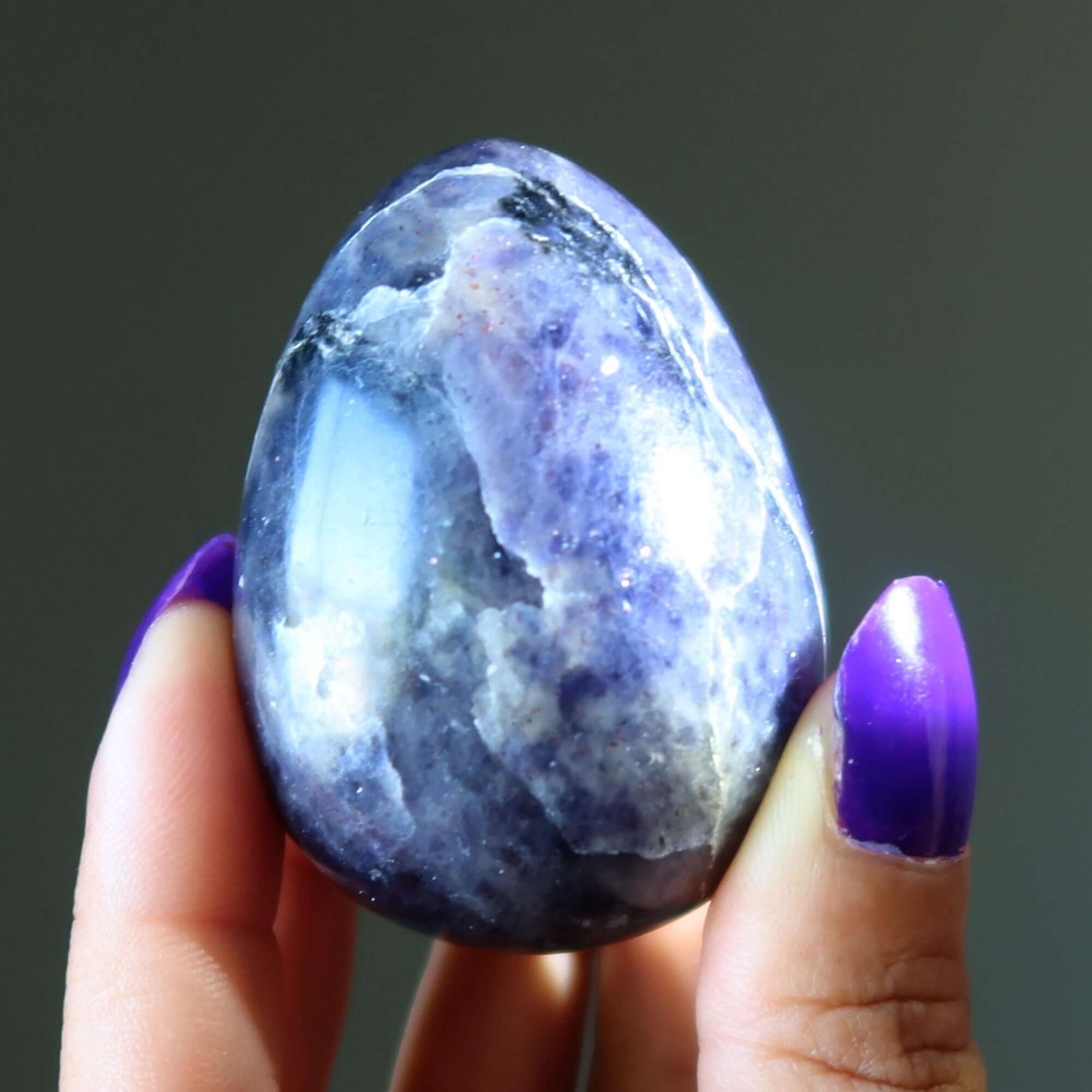 Iolite Egg Sunstone Nest of Money Abundance Crystal