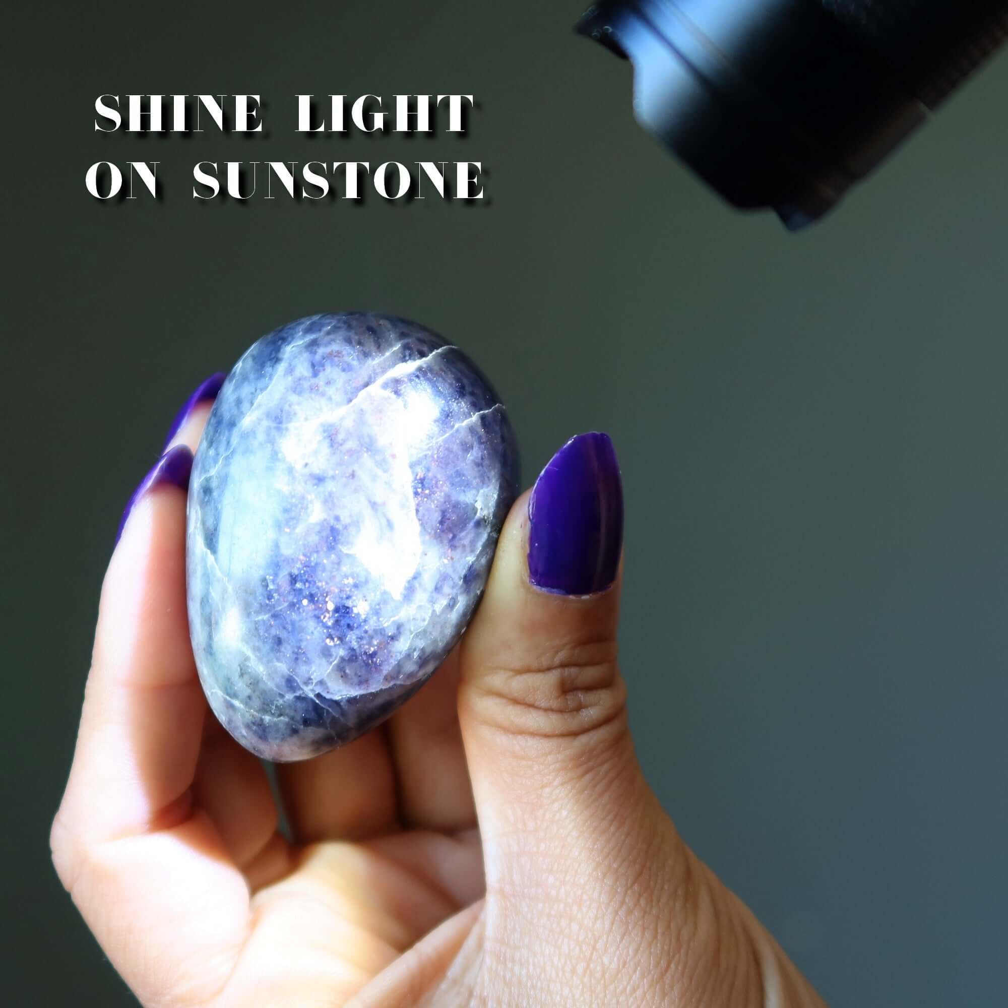 Iolite Egg Sunstone Nest of Money Abundance Crystal