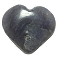 Iolite Heart Crack the Code Blue Purple Stone
