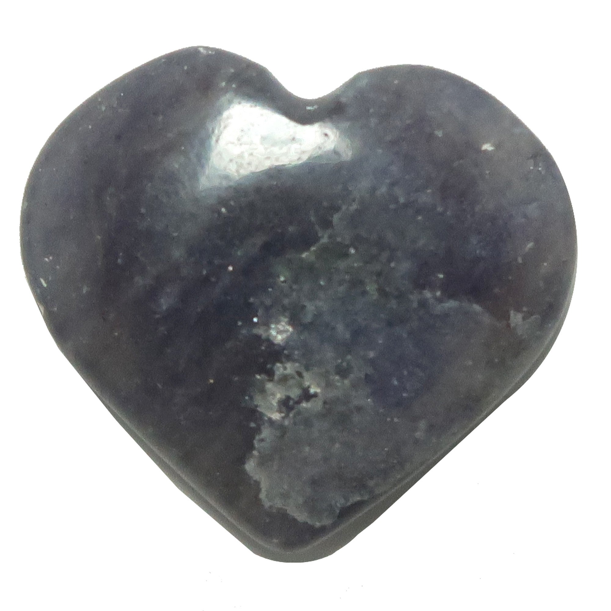 Iolite Heart Crack the Code Blue Purple Stone
