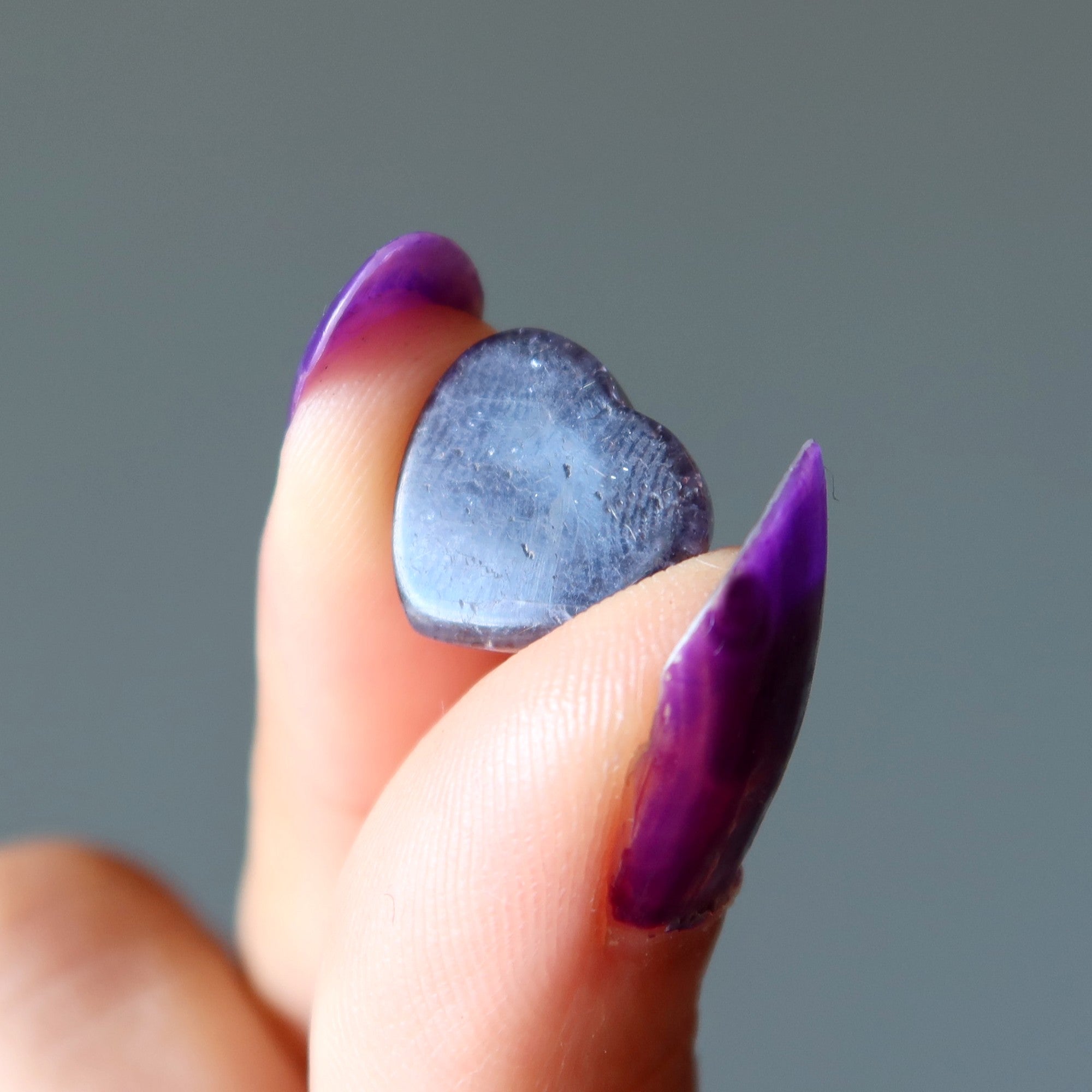 Iolite Heart Grid Crystal Sparkling Dream Mandala