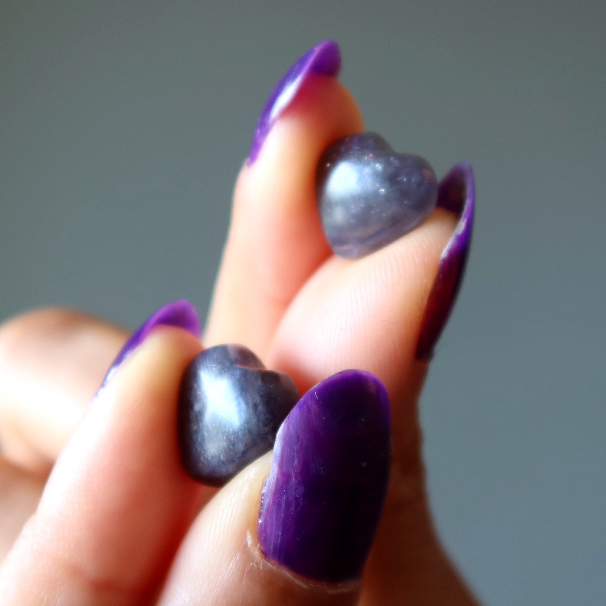 Iolite Heart Grid Crystal Sparkling Dream Mandala