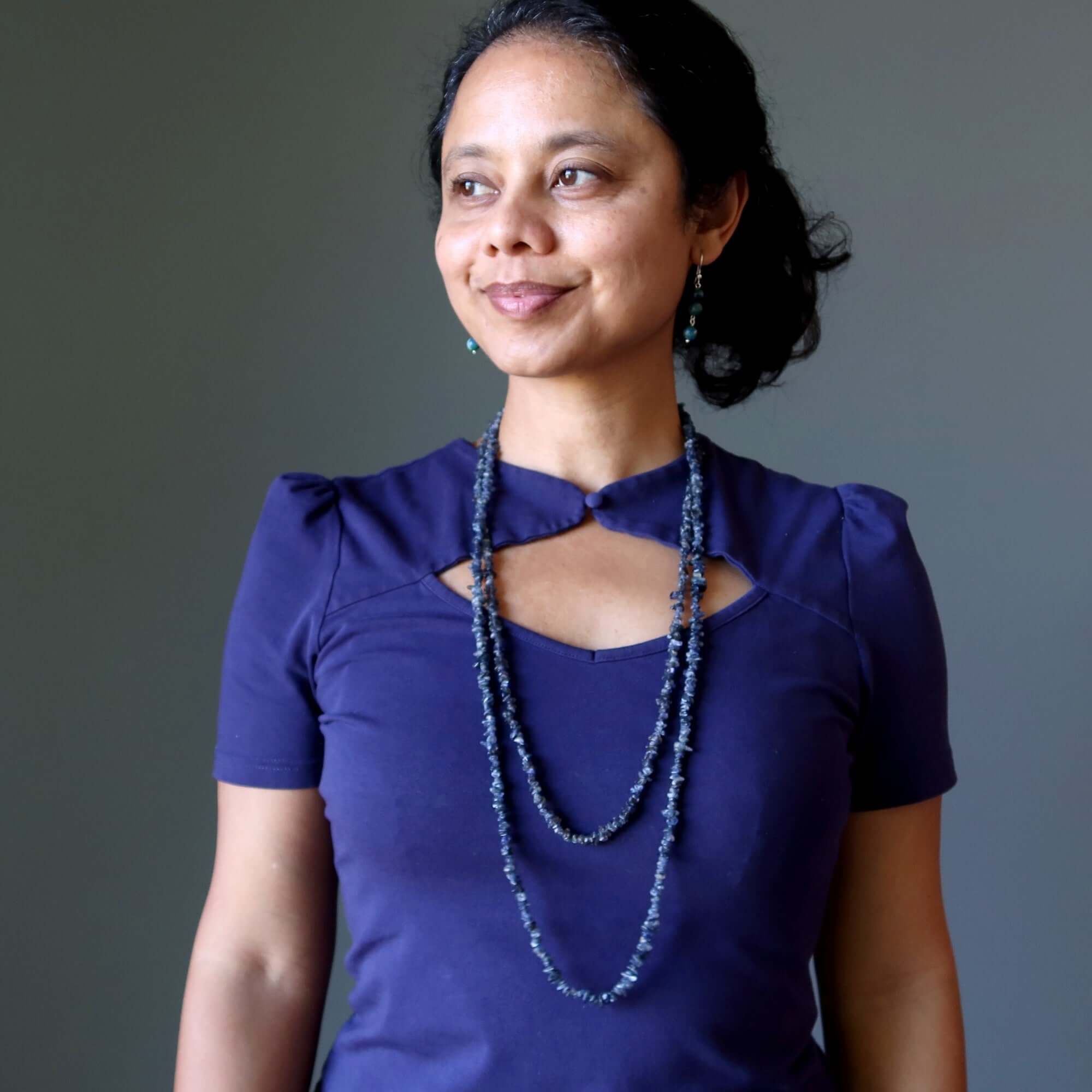 Collier en Iolite Visions de liberté indigo