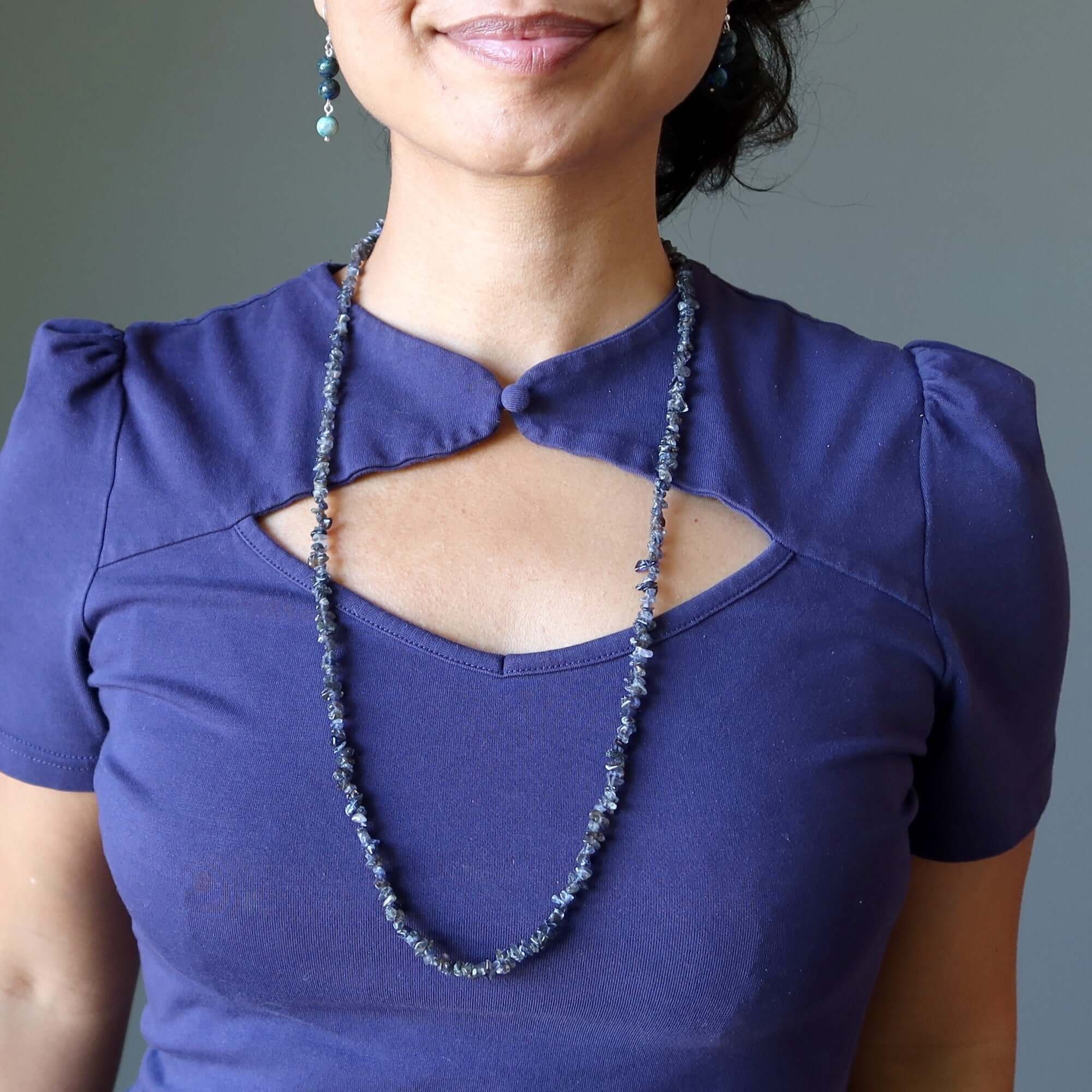 Collier en Iolite Visions de liberté indigo