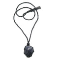 Collier en Iolite Pierre "Visions d'Argent" en Macramé