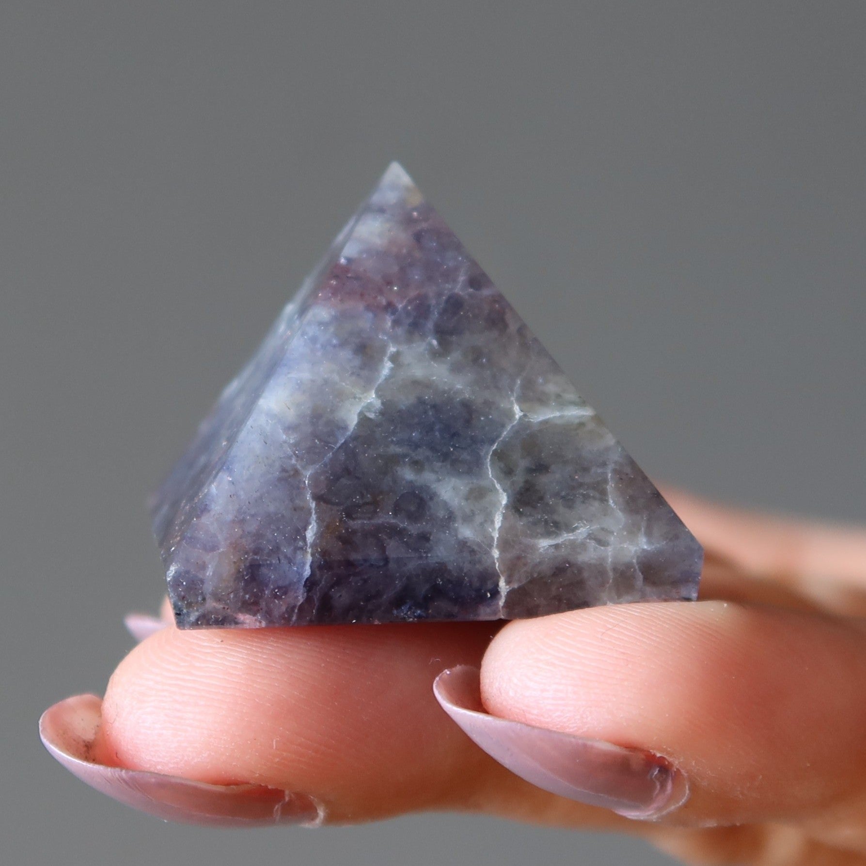 Iolite Pyramid Wealth Victory Blue Abundance Stone