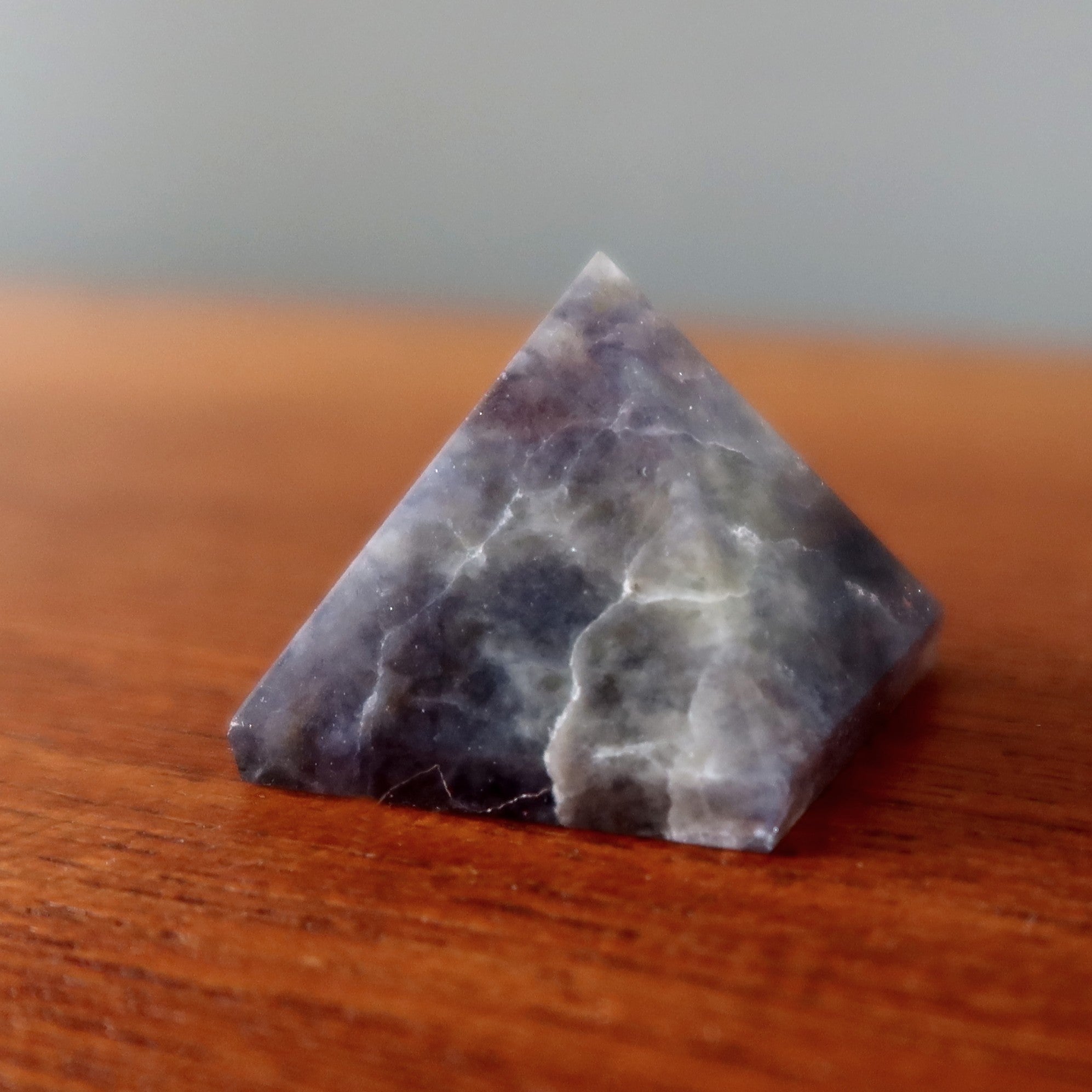 Iolite Pyramid Wealth Victory Blue Abundance Stone
